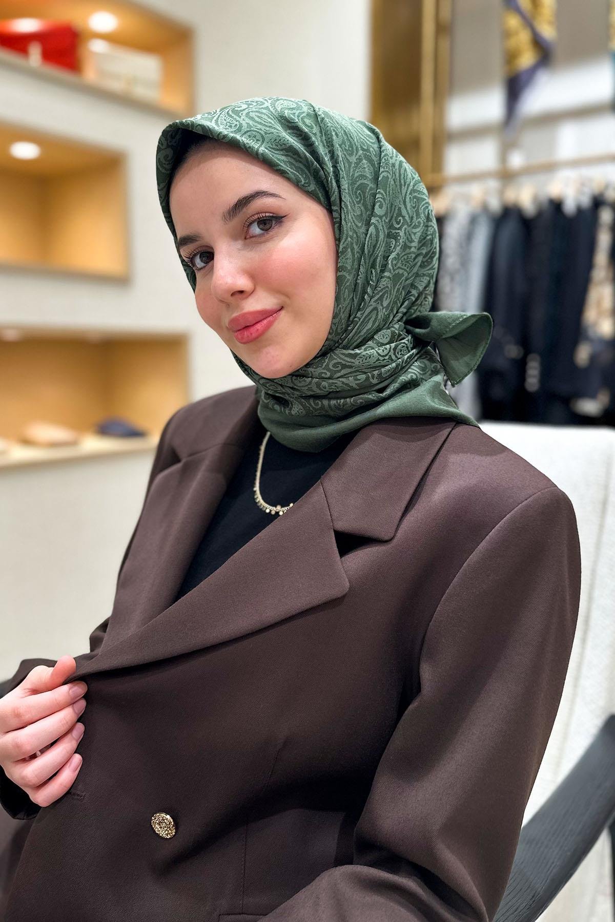 Aker Lyocell Etnik Jakar Eşarp - 3030350-951