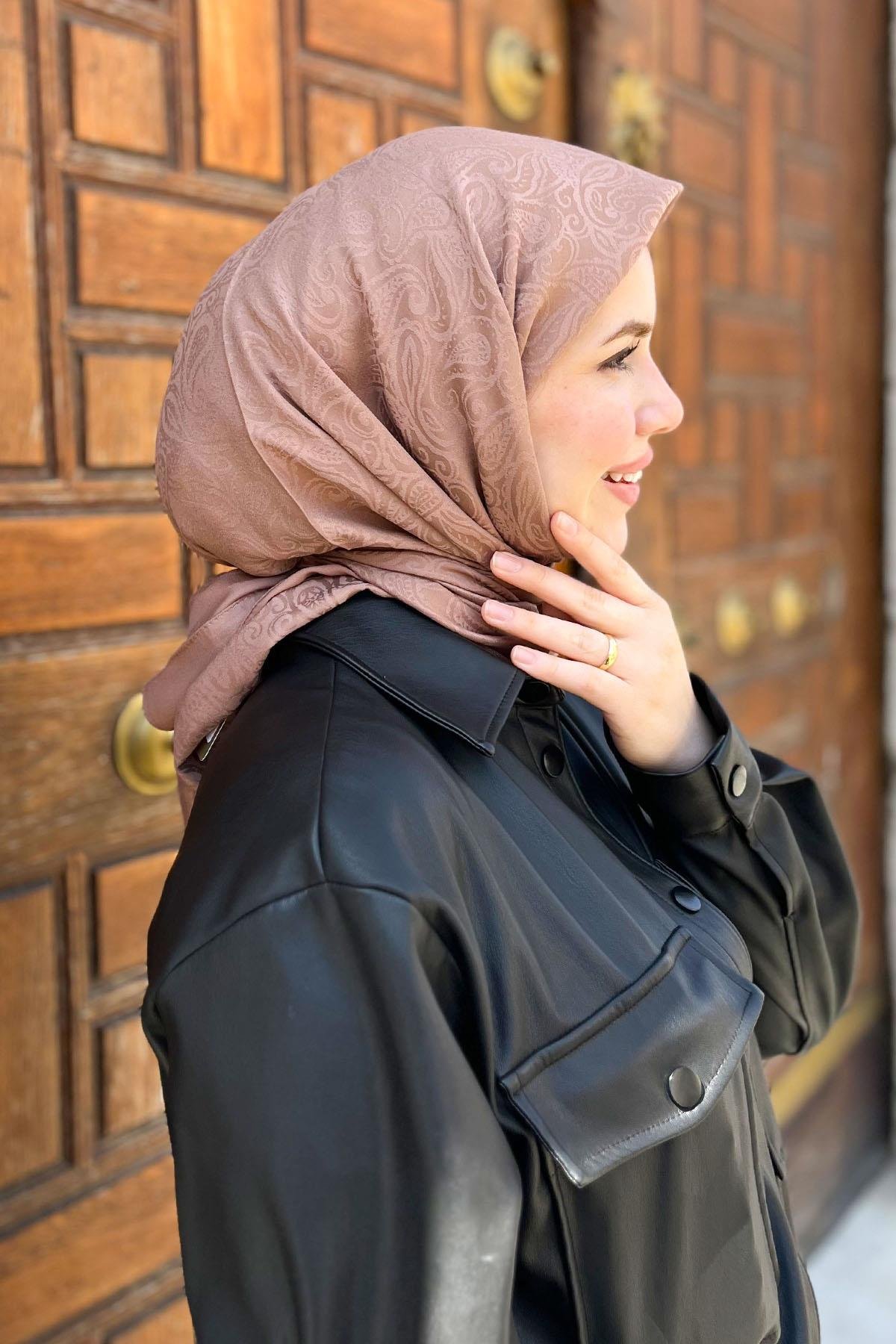 Aker Lyocell Etnik Jakar Eşarp - 3030350-932 - Renk