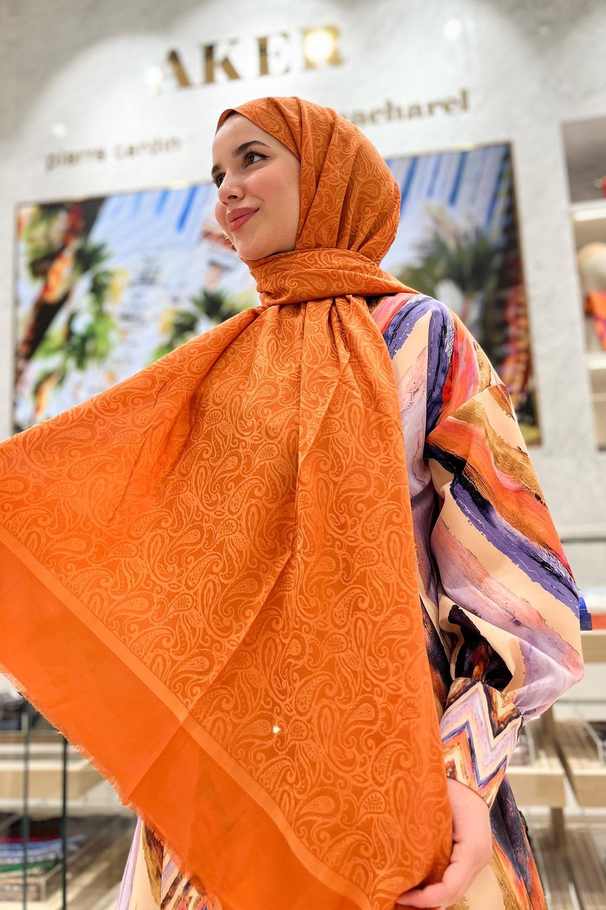 Aker Lyocell Etnik Jakar Şal - 3030300-961
