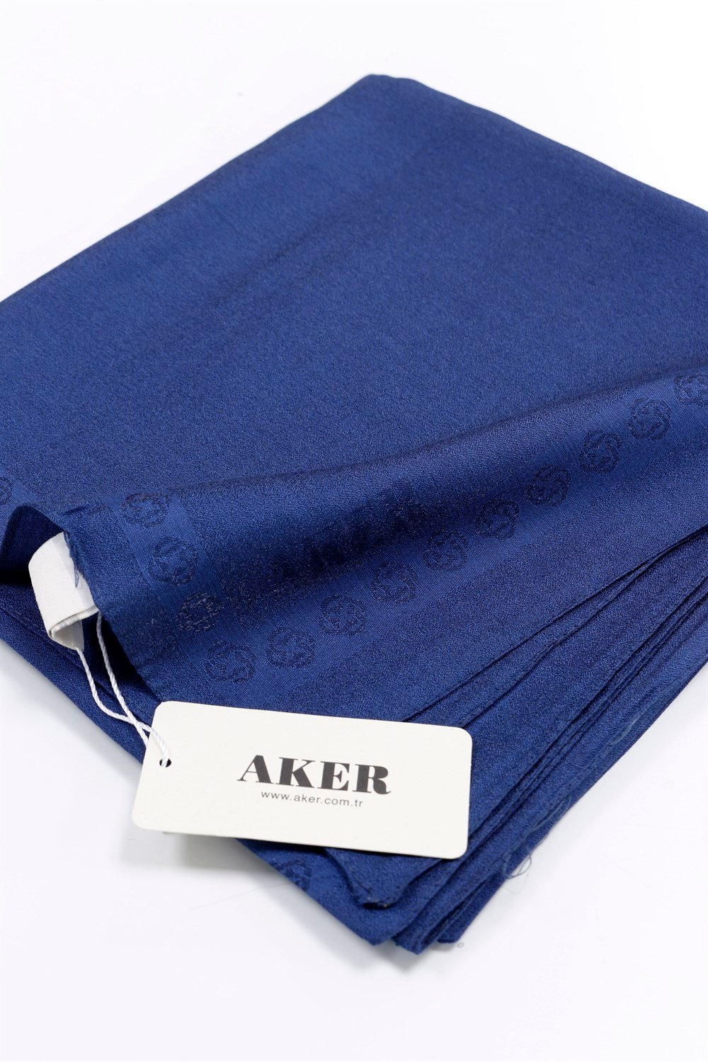 Aker Simli Monogram Eşarp - Düz Renk - 1040200-321A - Lacivert