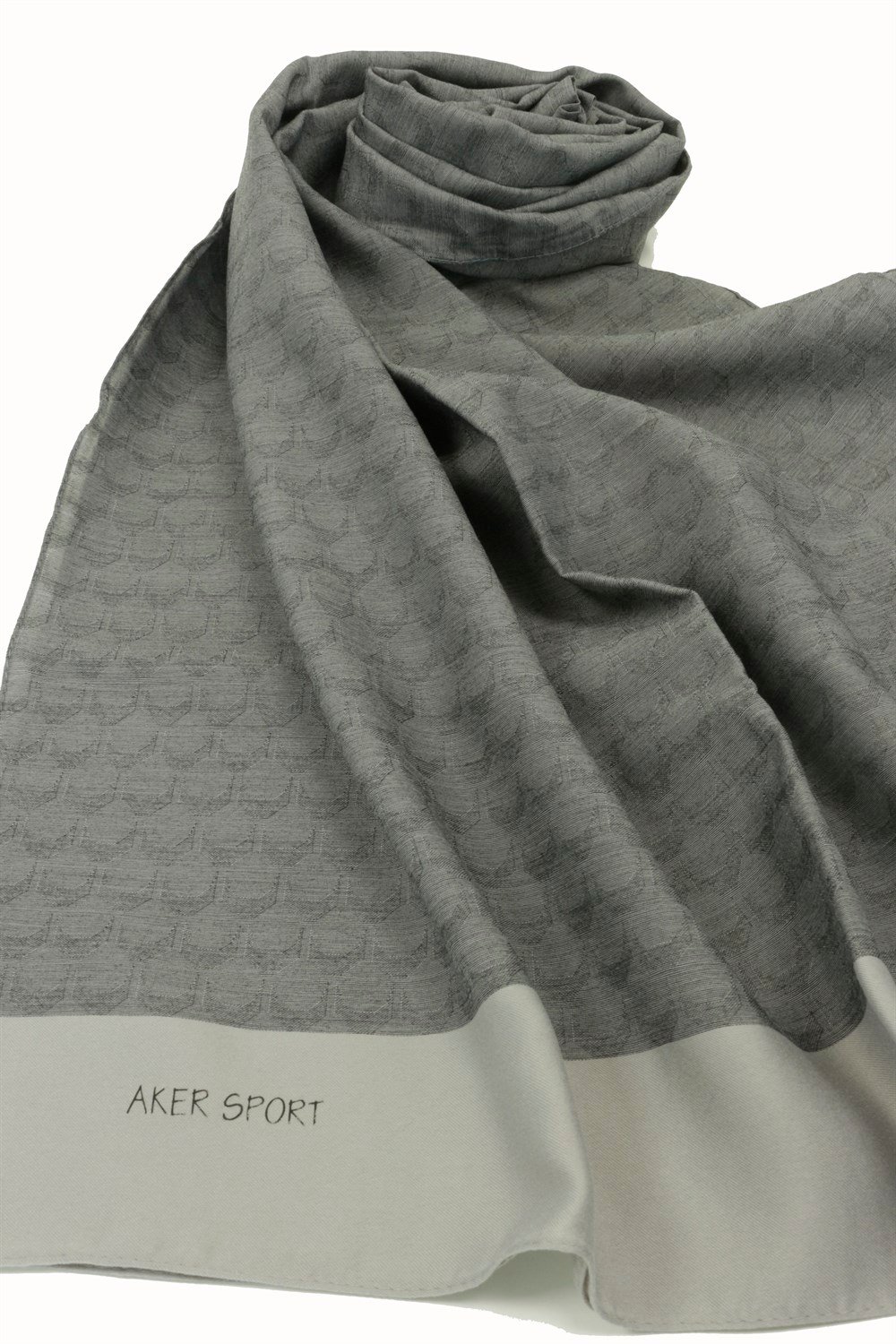 Aker Sport Monogram Moon Şal - 3'lü Set - Gri, Kırmızı, Siyah