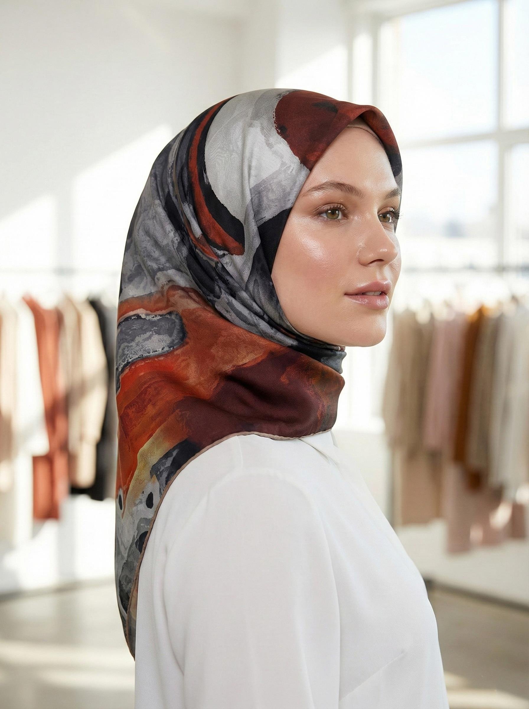 Aker Tivil Eşarp - Polyester Twill - 8534795-931