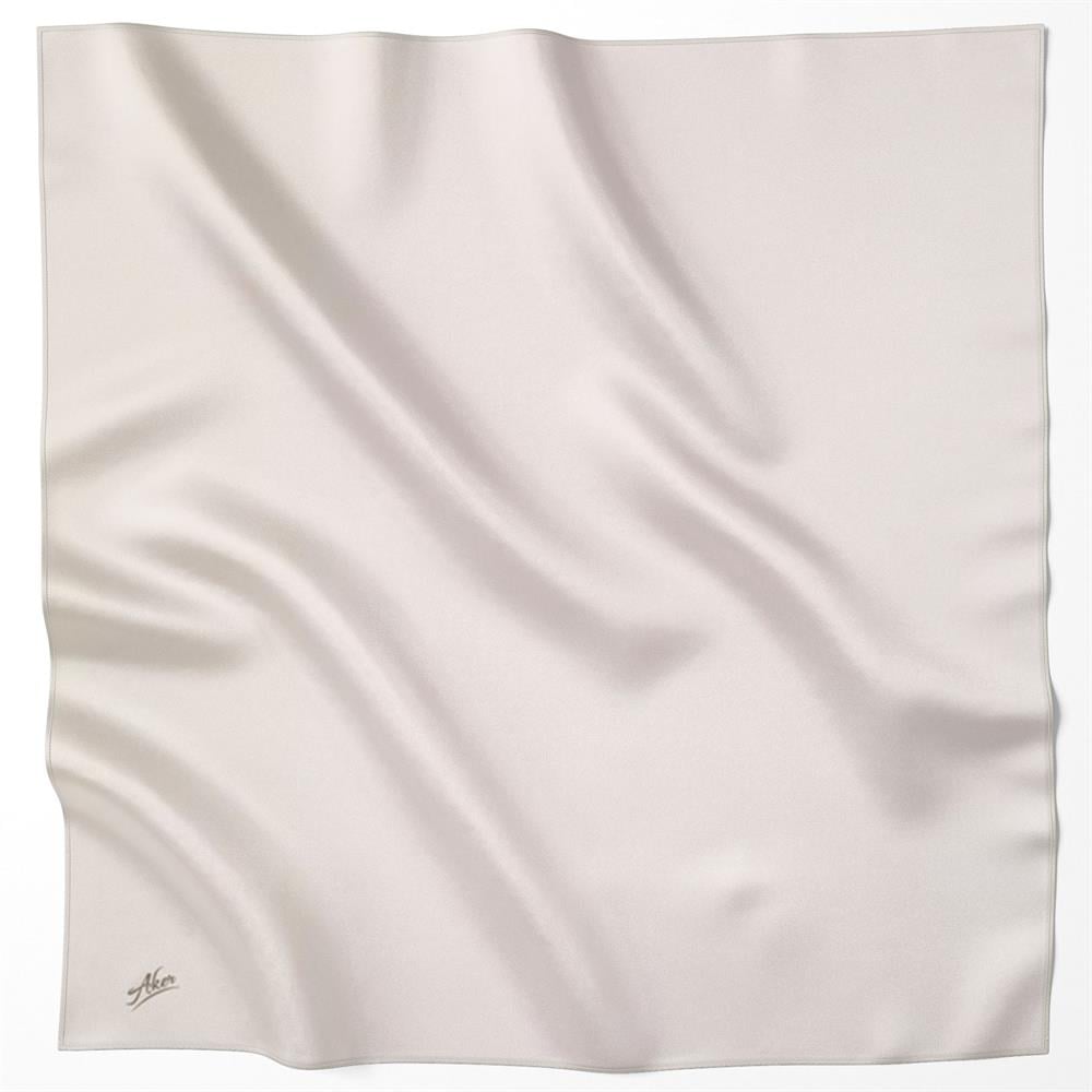 Aker Tivil Eşarp - Polyester Twill - Düz Renk - 8742795-935 - Krem
