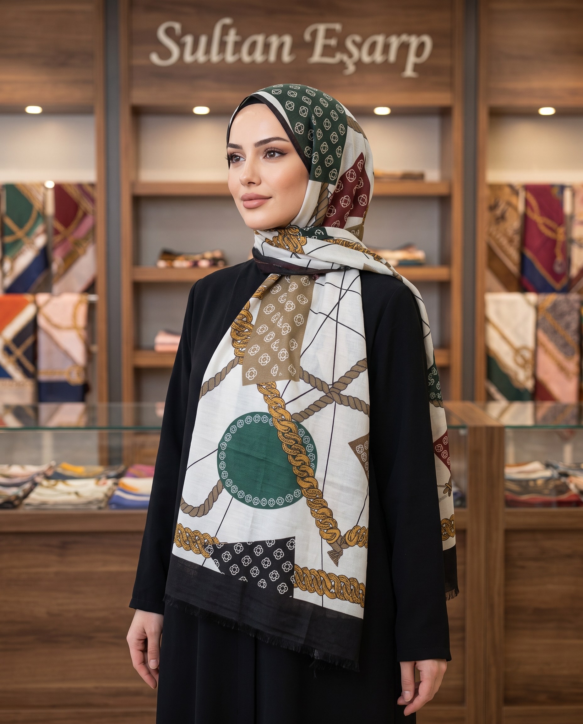 Aker Yaz Serinliği Koton Şal - 8490777-414