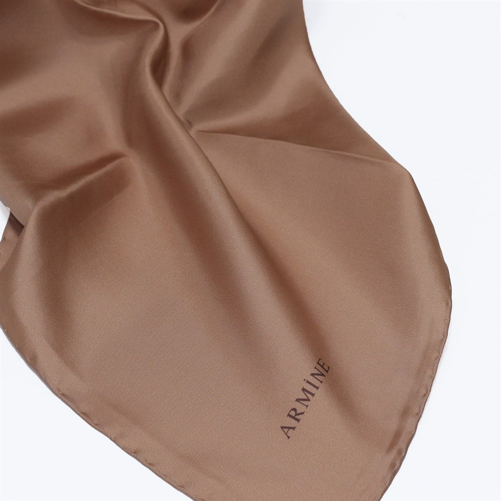 Armine Düz Renk İpek Eşarp - 294 - Tivil - Bal Köpüğü