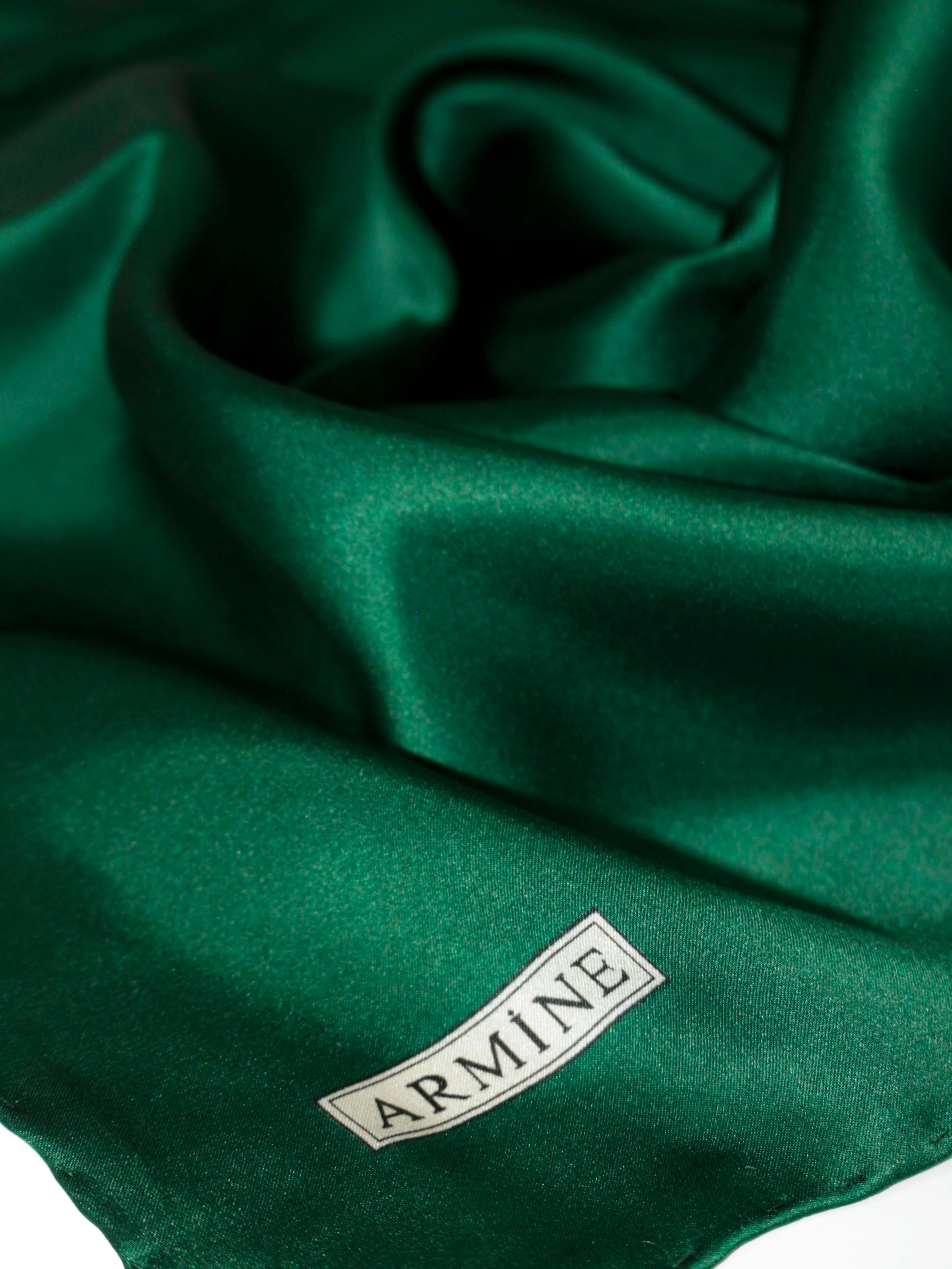 Armine Düz Renk İpek Eşarp - ADRE-393 - Tivil - Yeşil