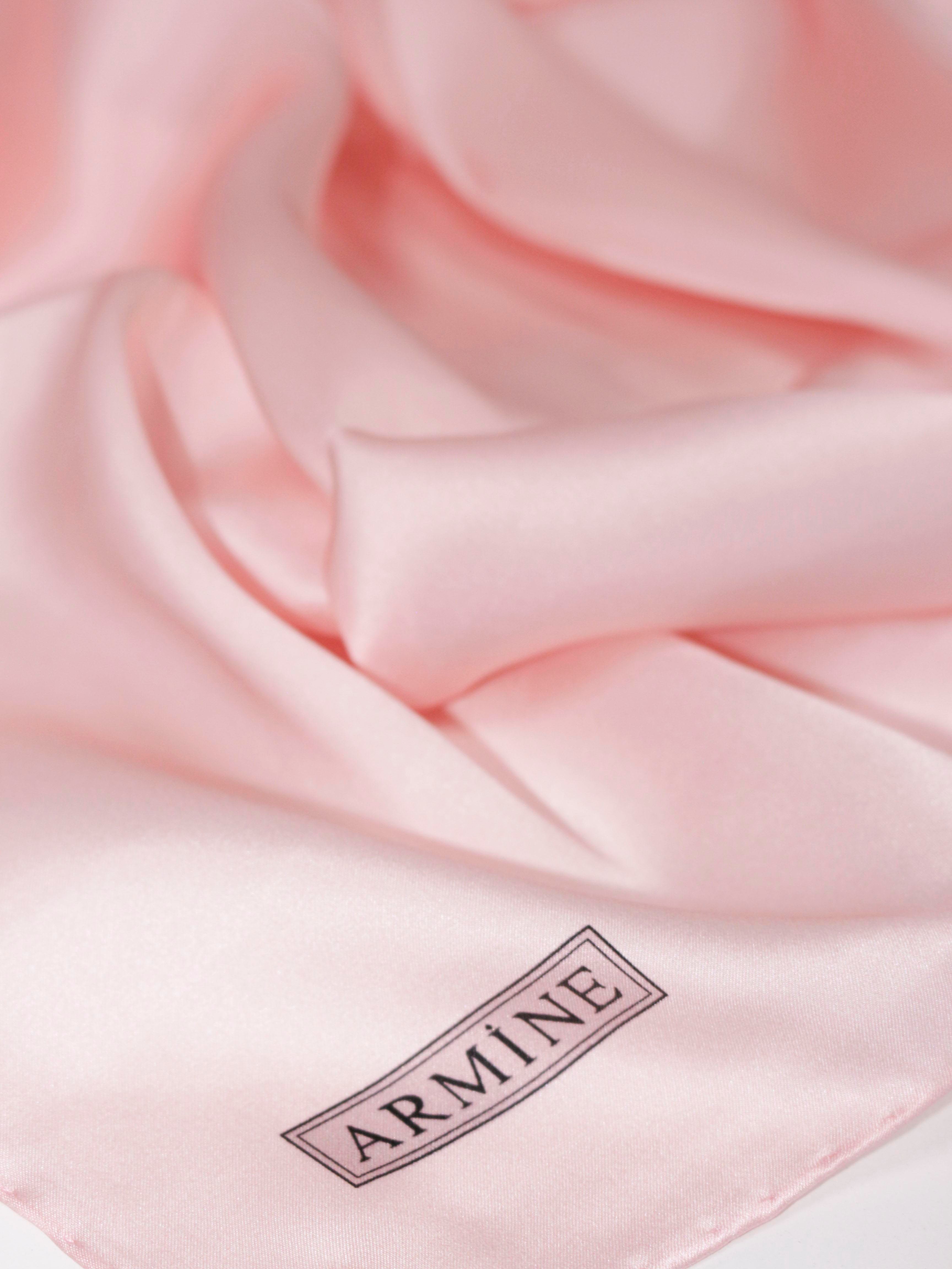 Armine Düz Renk İpek Eşarp - ADRE-41 - Tivil - Açık Pembe