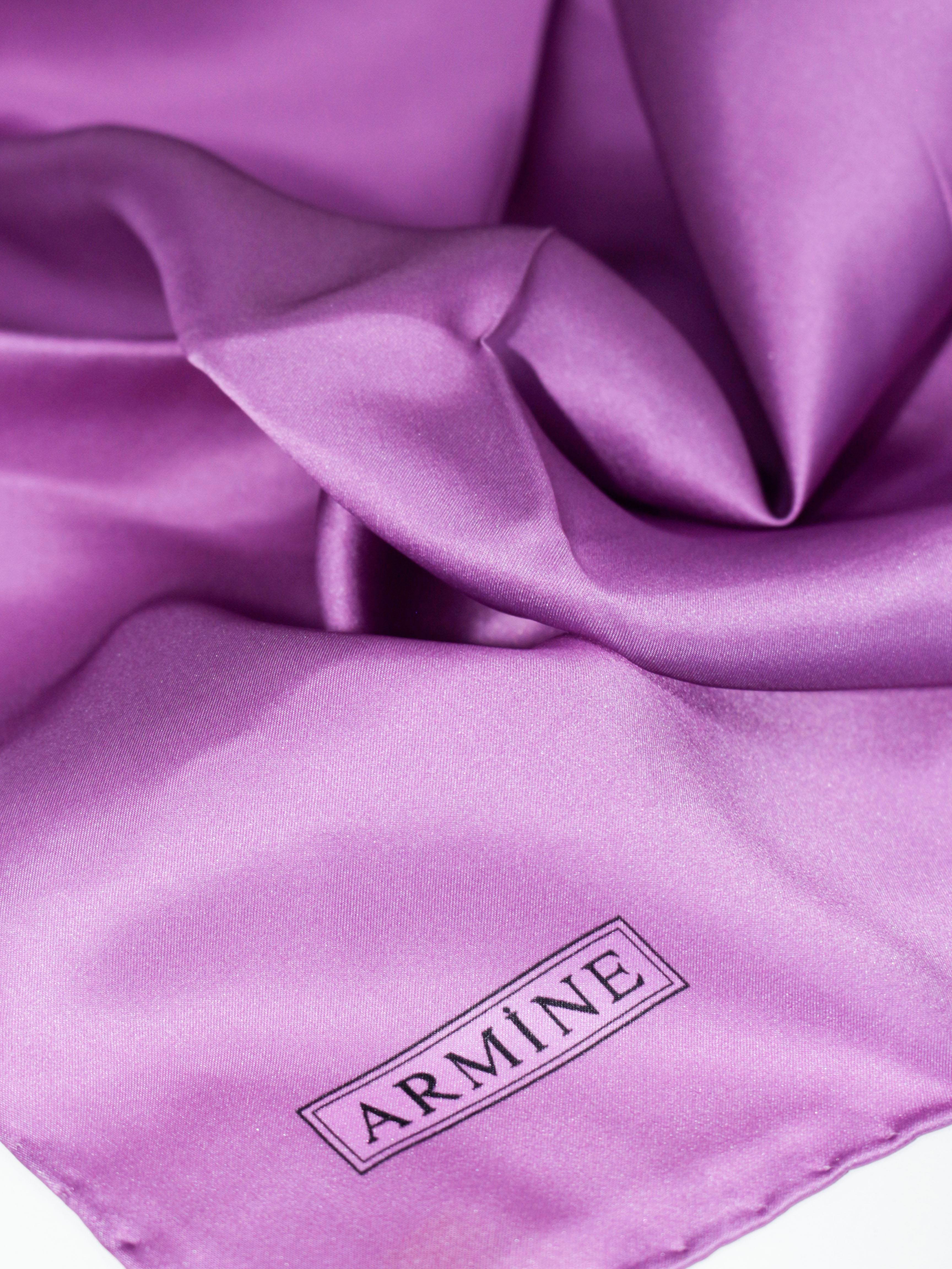 Armine Düz Renk İpek Eşarp - ADRE-42 - Tivil - Menekşe