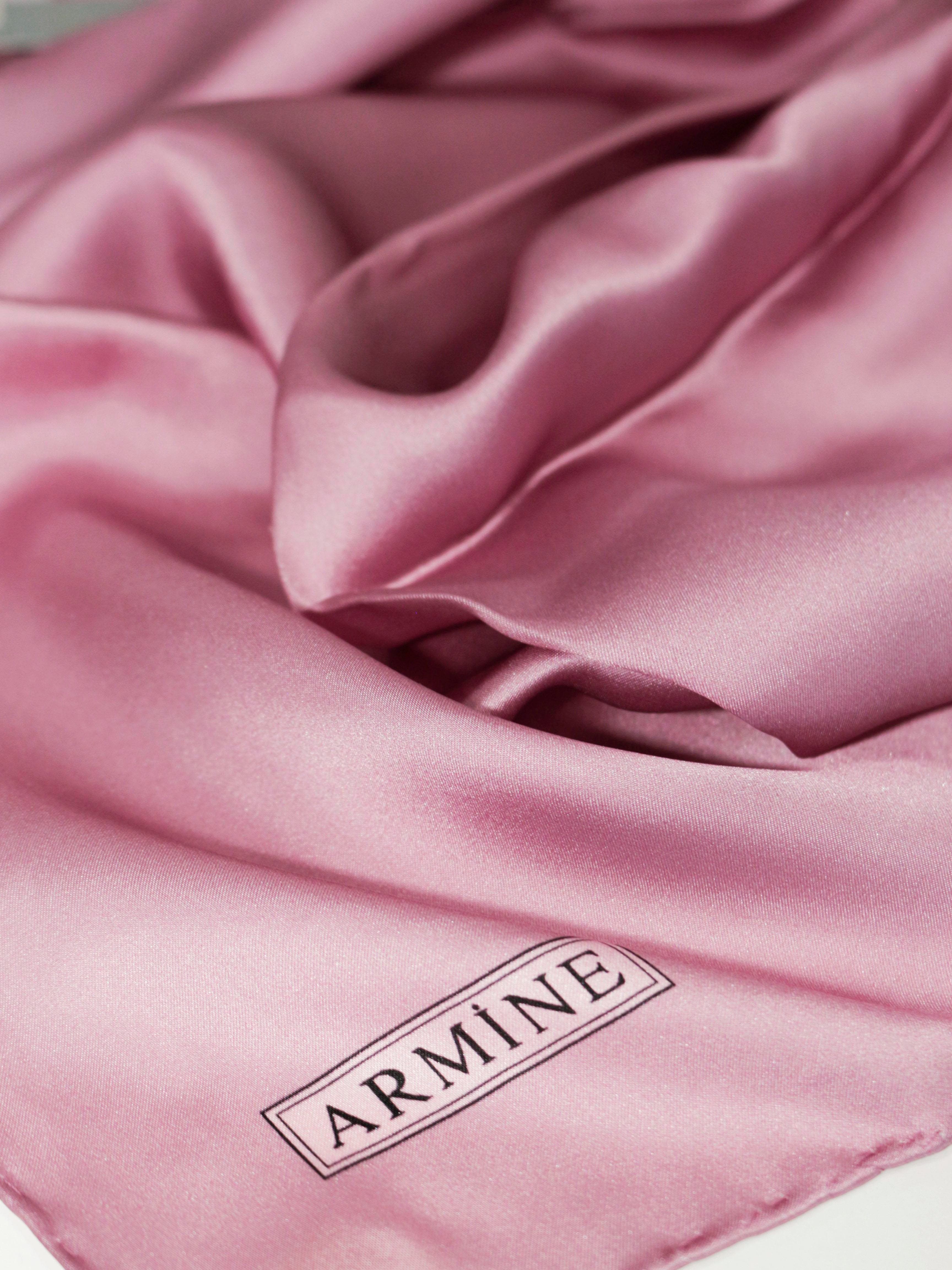 Armine Düz Renk İpek Eşarp - ADRE-57 - Sura - Pembe