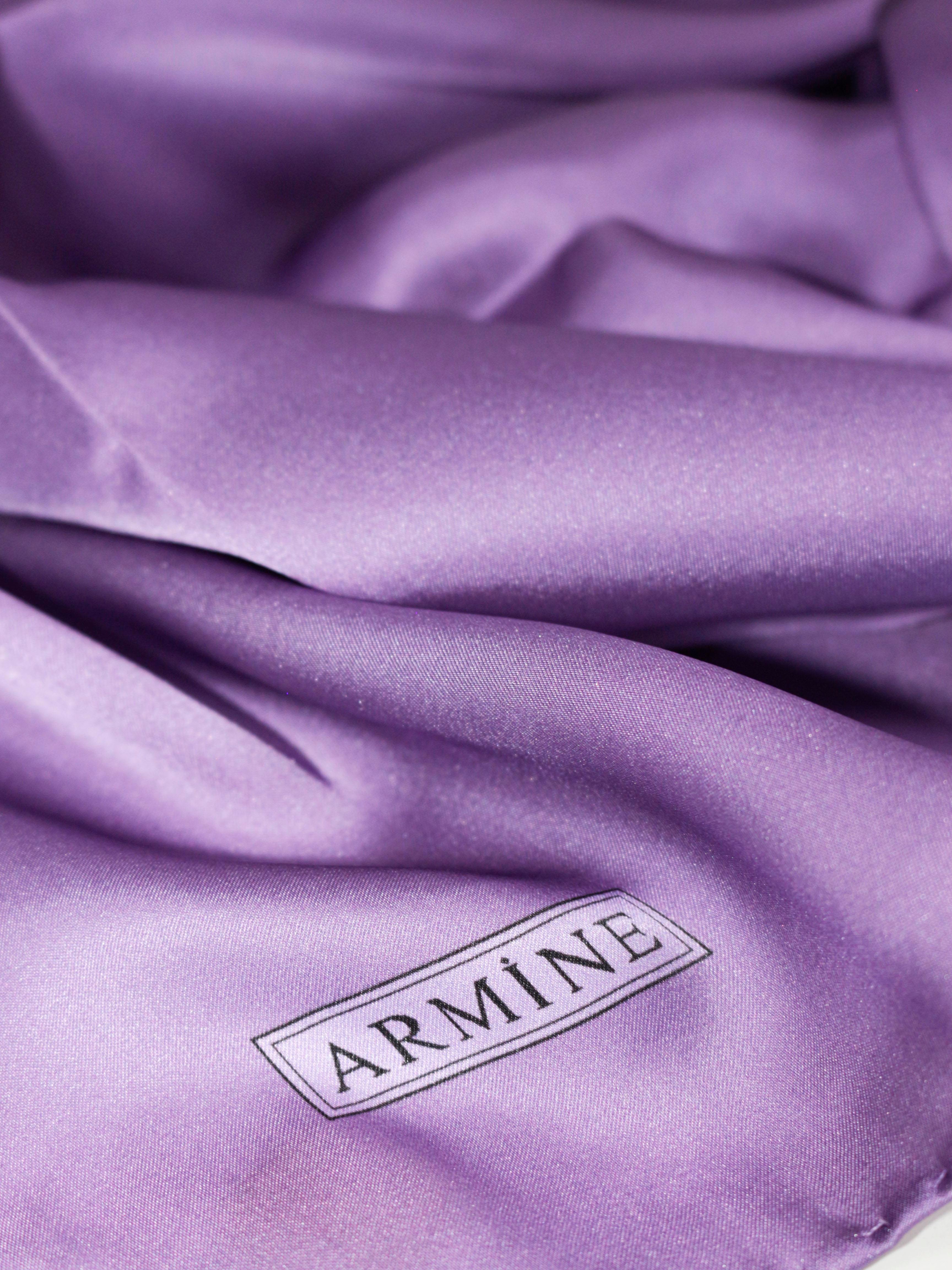 Armine Düz Renk İpek Eşarp - ADRE-578 - Sura - Eflatun