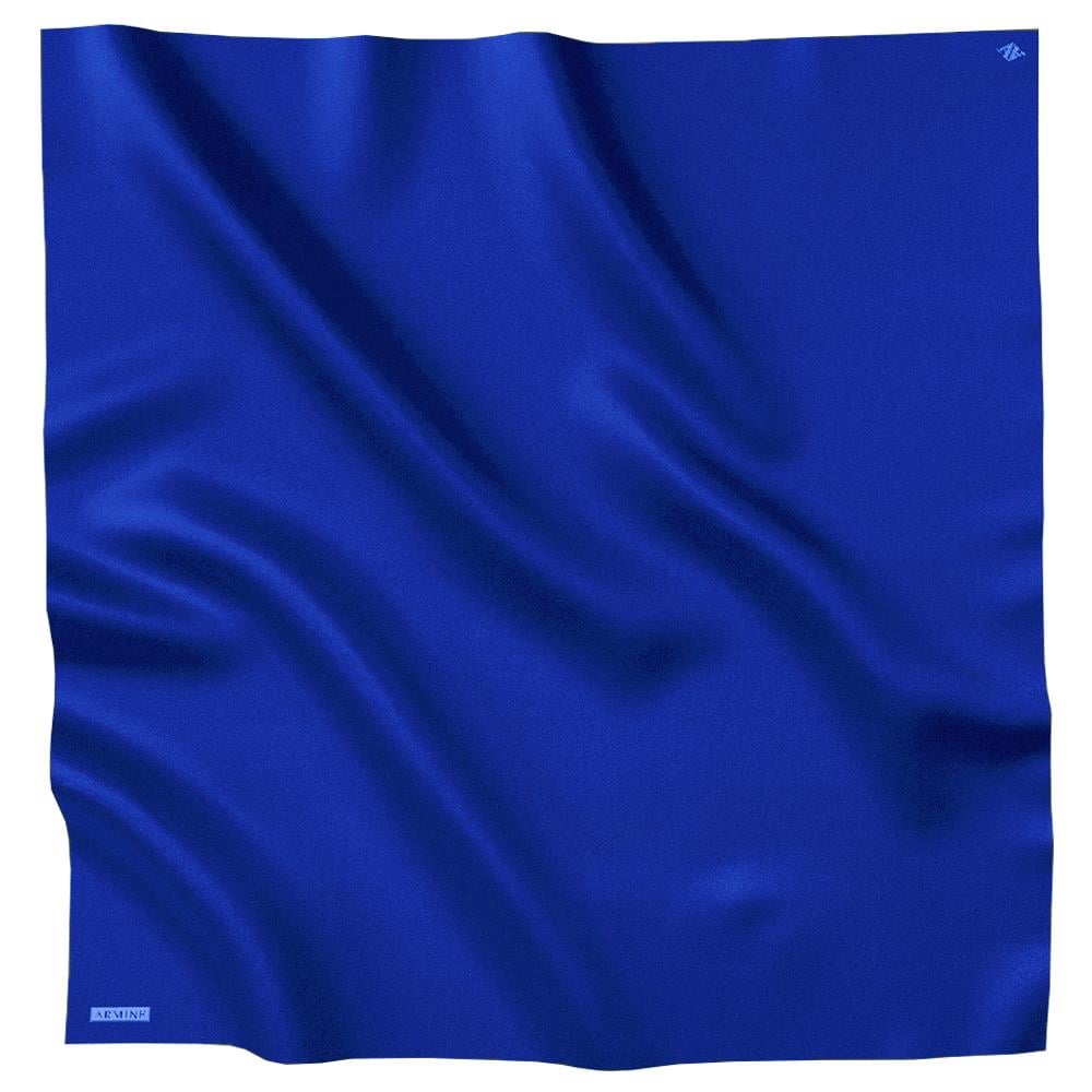 Armine Düz Renk İpek Eşarp - ADRE-591 - Tivil - Saks Mavisi
