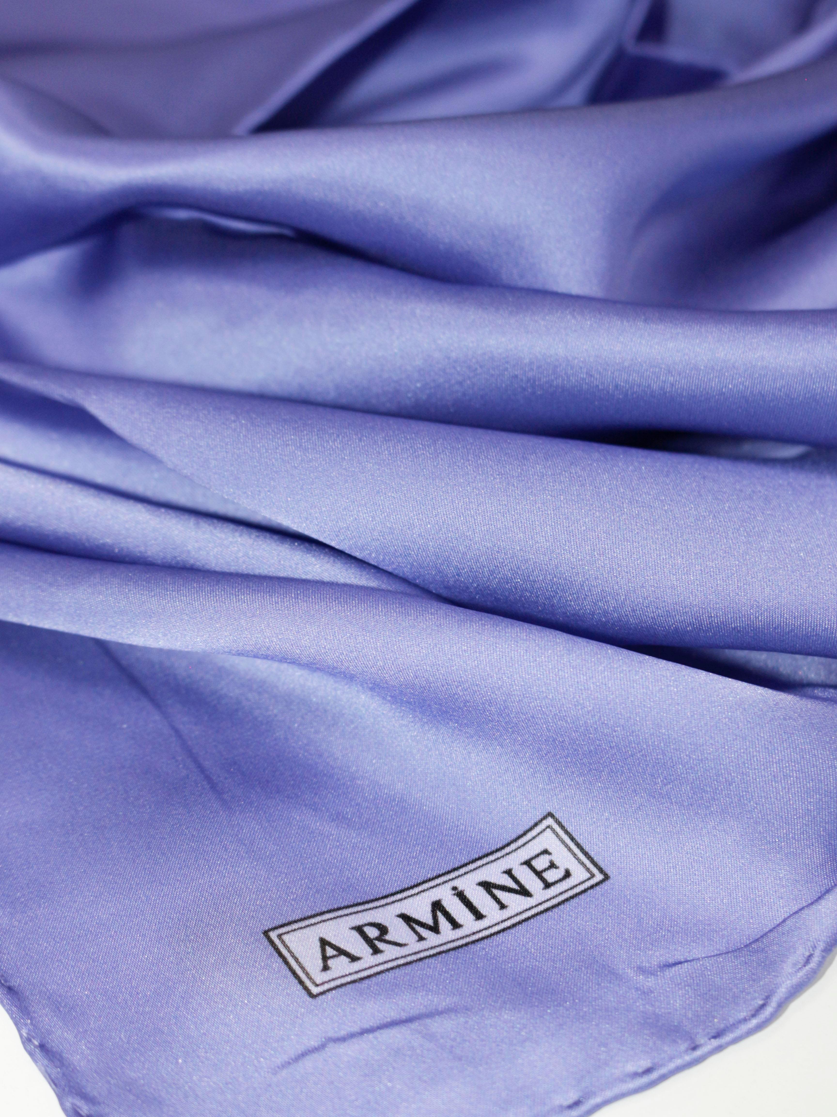 Armine Düz Renk İpek Eşarp - ADRE-84 - Tivil - Mor