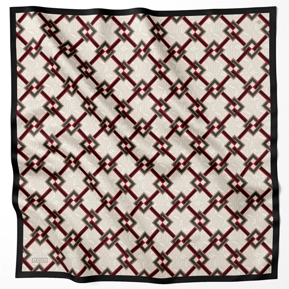 Armine Hafif Defolu İpek Eşarp - 8940D-07 - Tivil - C889