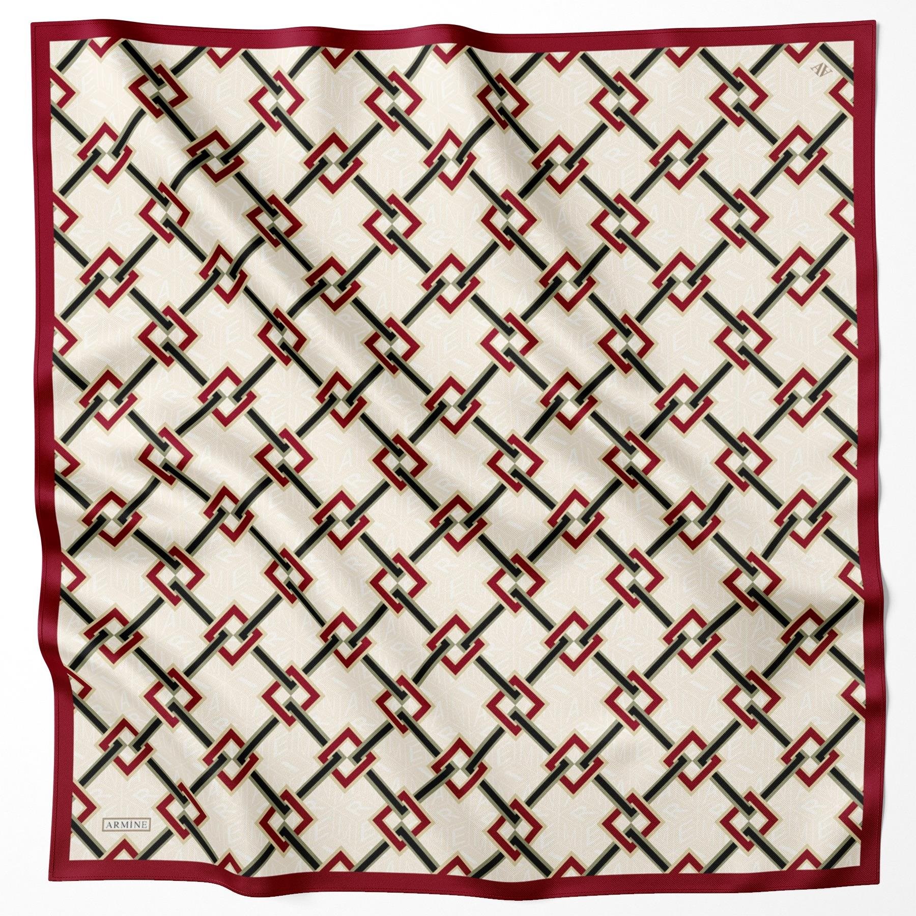 Armine Hafif Defolu İpek Eşarp - 8940D-31 - Tivil - C583