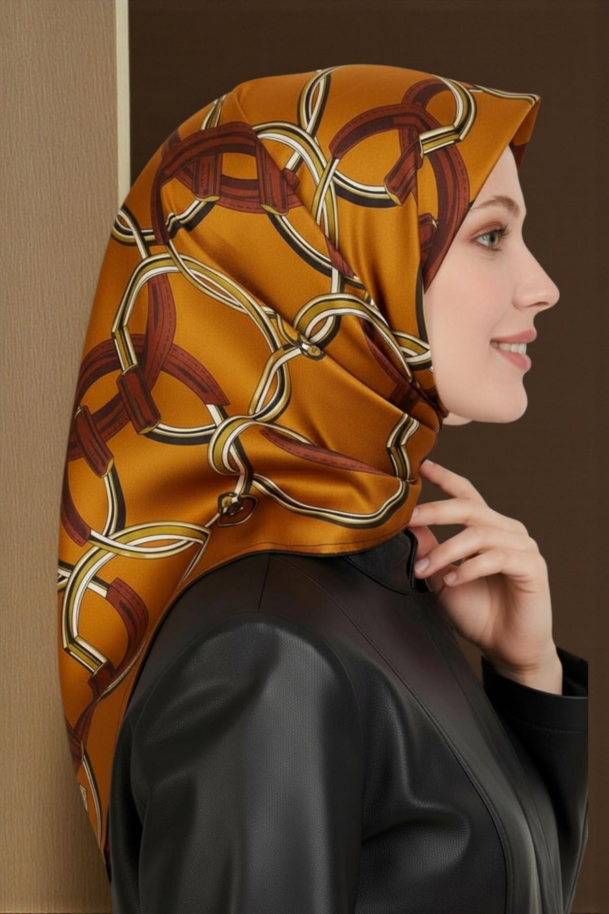 Armine Hafif Defolu İpek Eşarp - 9203D-53 - Sura - D402