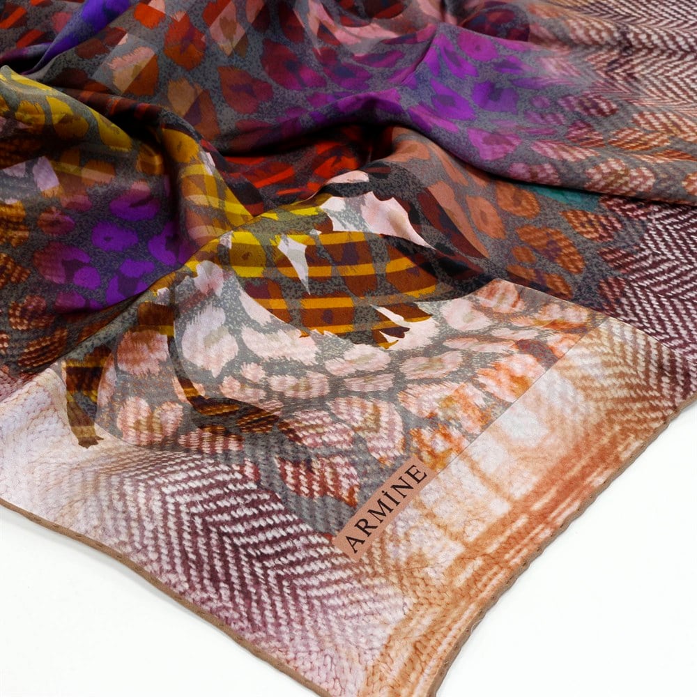 Armine Silk Scarf - 8201D 39 - Satin