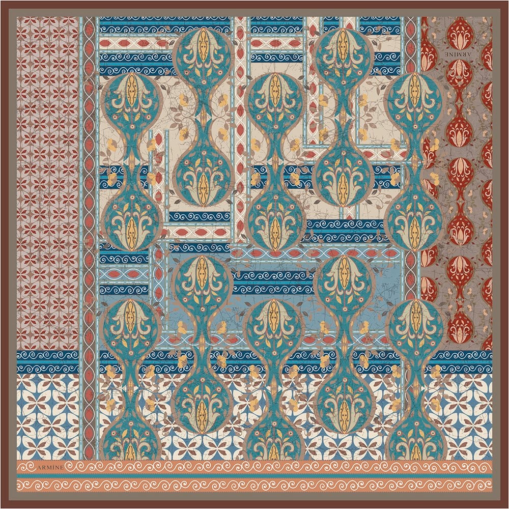 Armine İpek Eşarp 2018 İlkbahar Yaz - 7932D 9 - Tivil