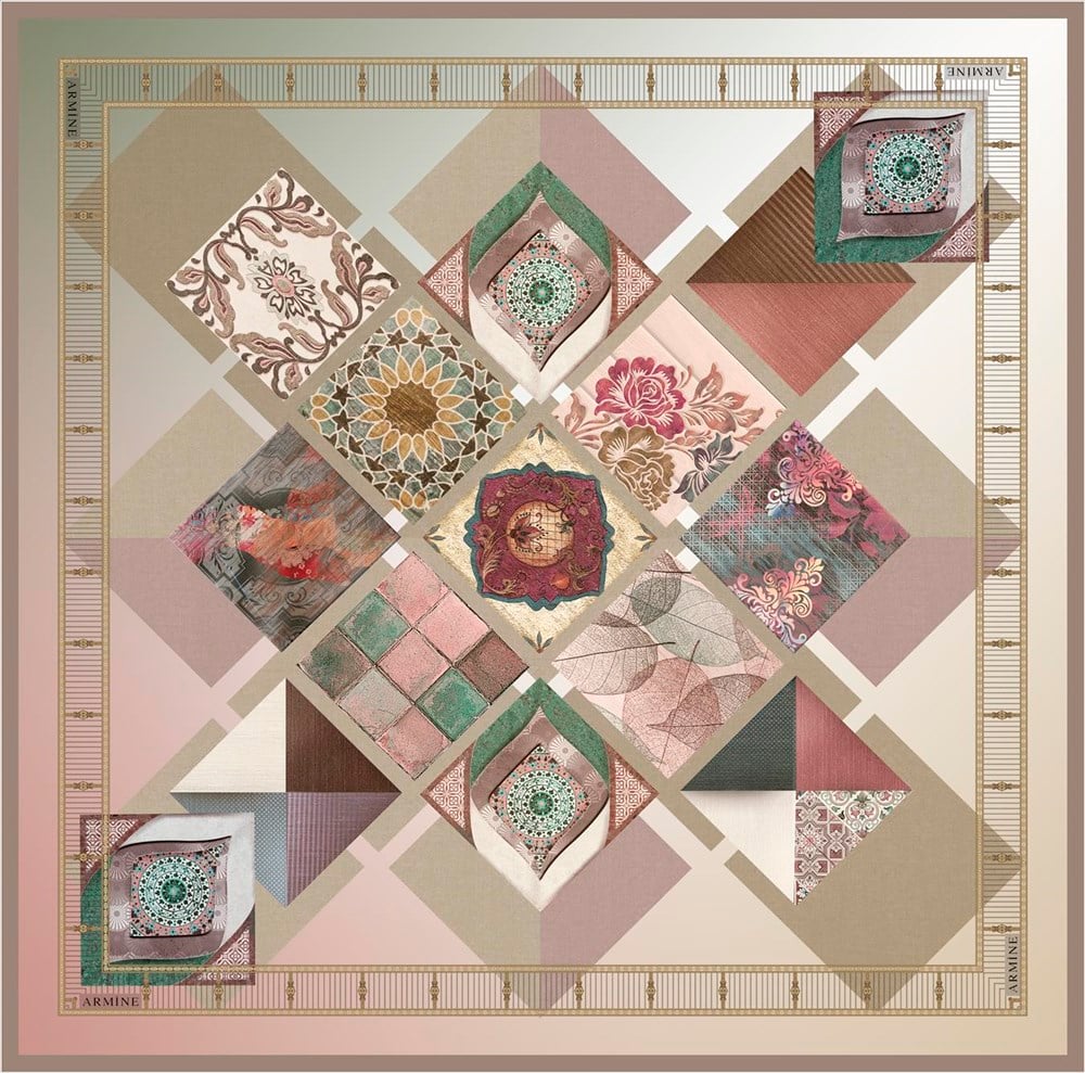 Armine İpek Eşarp 2020 İlkbahar-Yaz - 8312D 02 - Sura