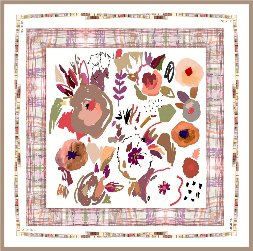 Armine İpek Eşarp 2020 İlkbahar-Yaz - 8300D 03 - Sura