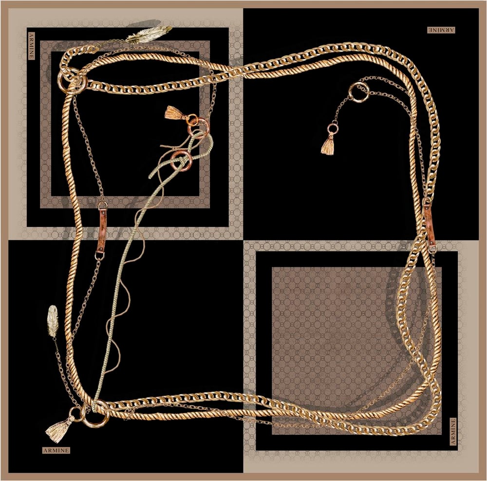 Armine İpek Eşarp 2020 İlkbahar-Yaz - 8307D 36 - Tivil