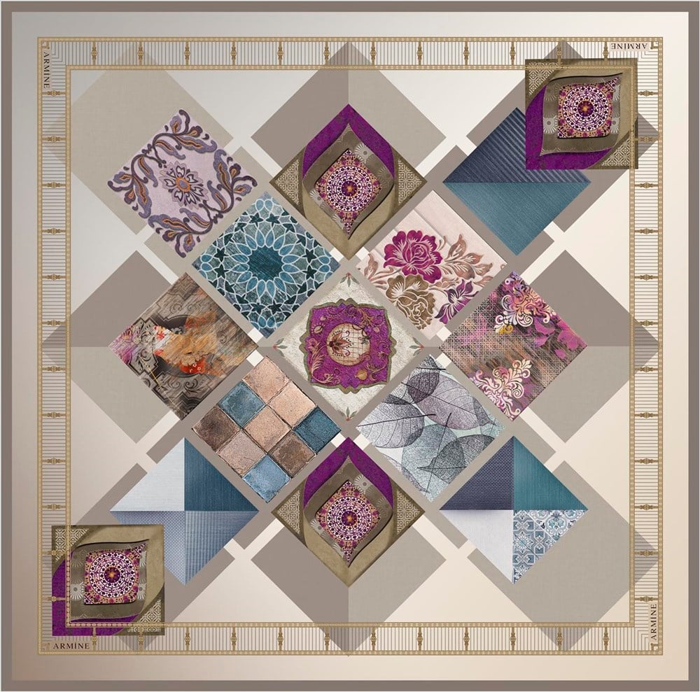 Armine İpek Eşarp 2020 İlkbahar-Yaz - 8312D 07 - Sura