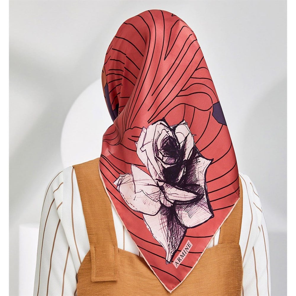 Armine Silk Scarf 2020 Spring-Summer - 8302D 06 - Satin