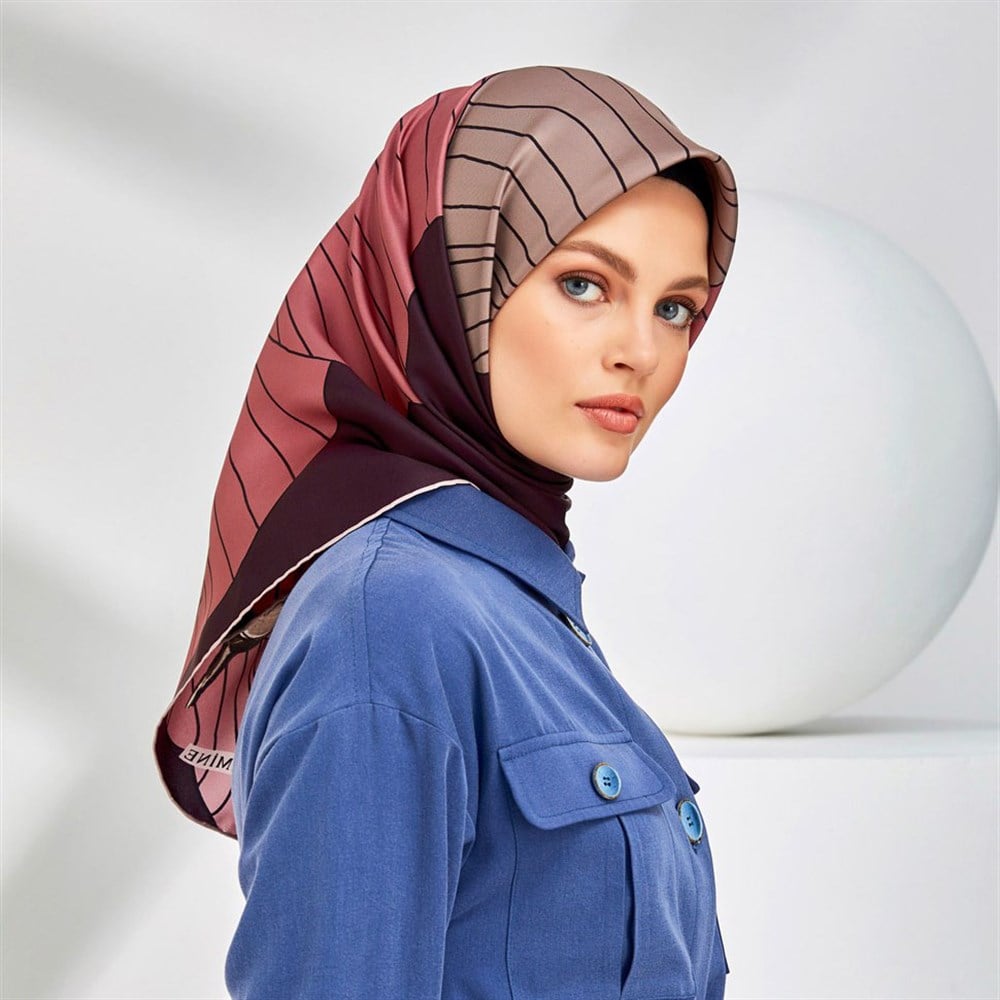 Armine Silk Scarf 2020 Spring-Summer - 8302D 10 - Twill