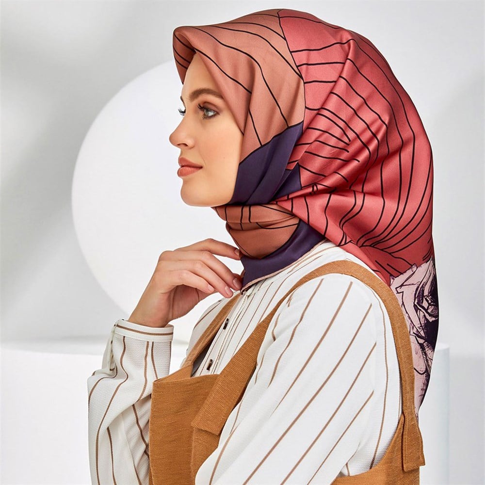 Armine Silk Scarf 2020 Spring-Summer - 8302D 06 - Satin