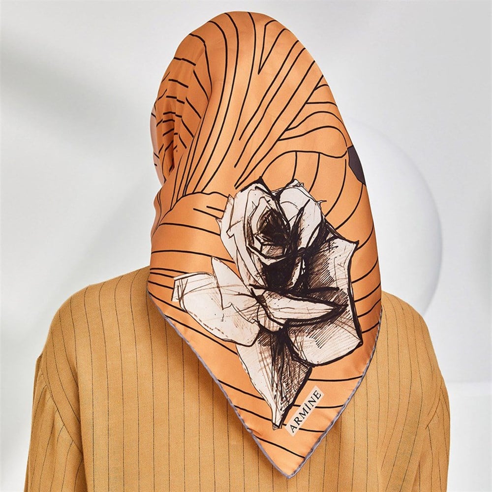 Armine Silk Scarf 2020 Spring-Summer - 8302D 04 - Satin