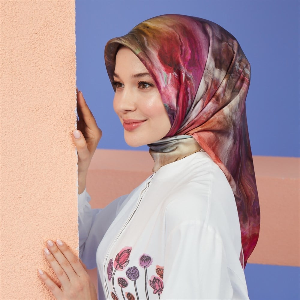 Armine İpek Eşarp 2021 İlkbahar-Yaz - 8505D 37 - Tivil