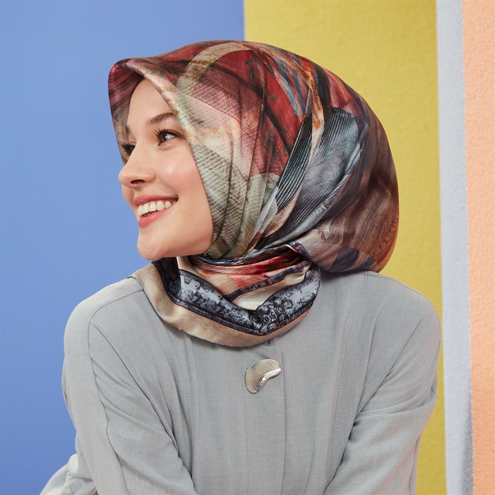 Armine İpek Eşarp 2021 İlkbahar-Yaz - 8531D 34 - Tivil