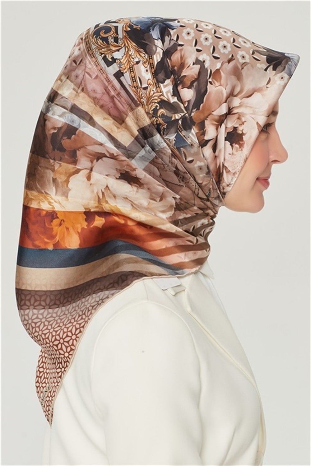 Armine İpek Eşarp 2021 İlkbahar-Yaz - 8514D 38 - Tivil