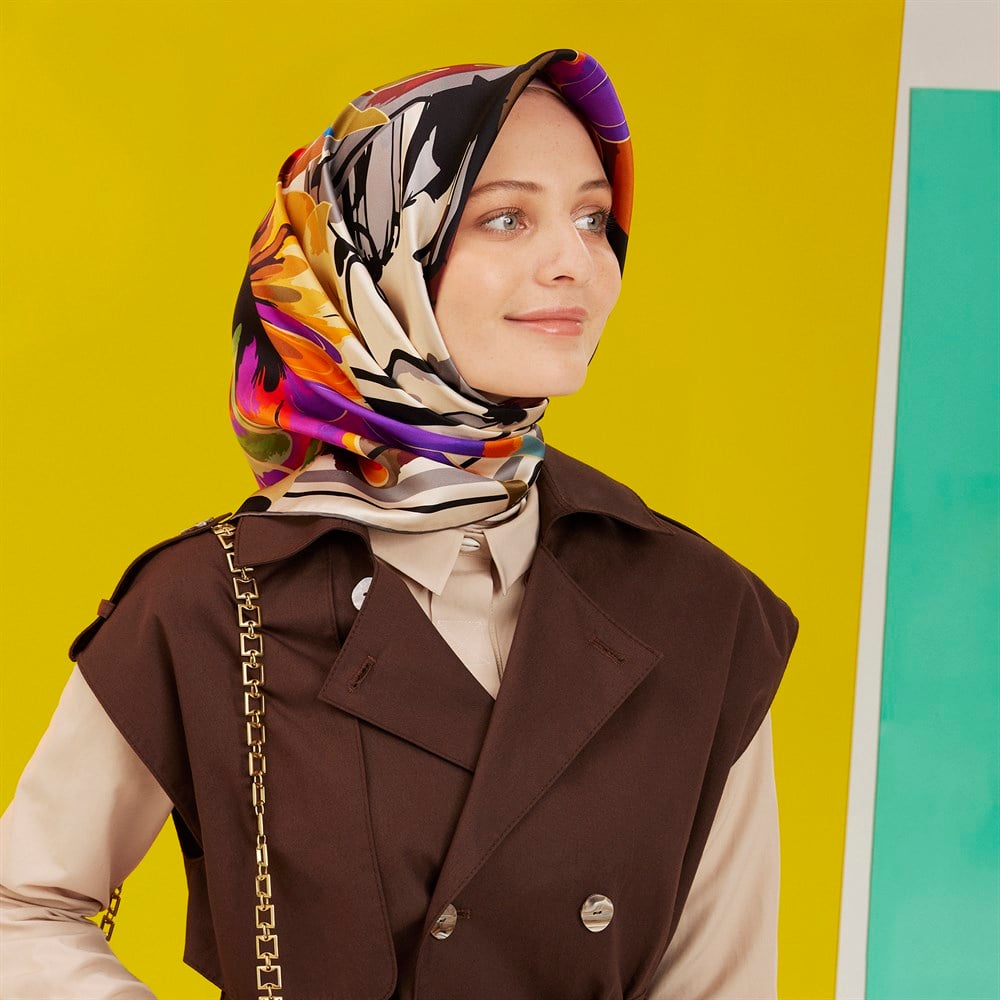 Armine İpek Eşarp 2022 İlkbahar-Yaz - 8710D-09 - Tivil