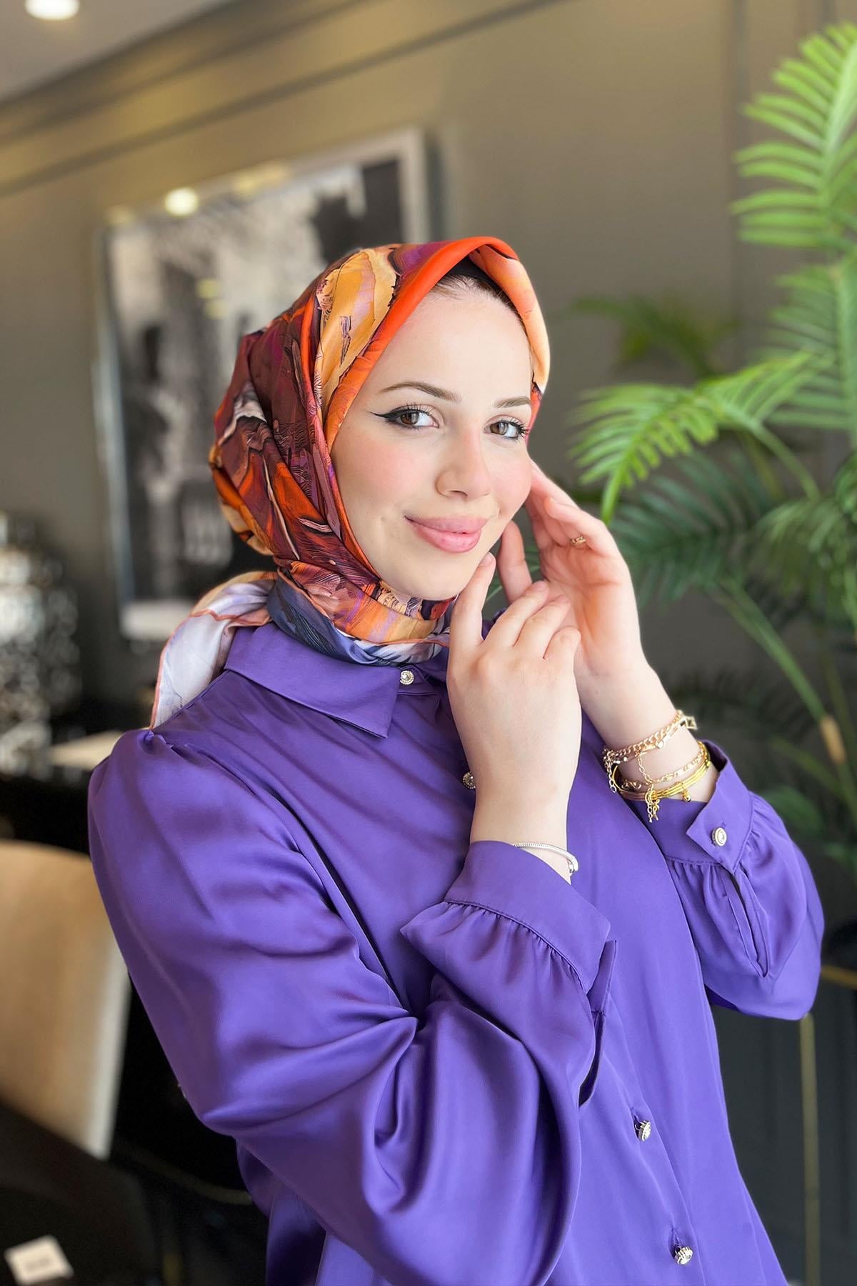 Armine İpek Eşarp 2023 İlkbahar-Yaz - 8958D-02 - Sura