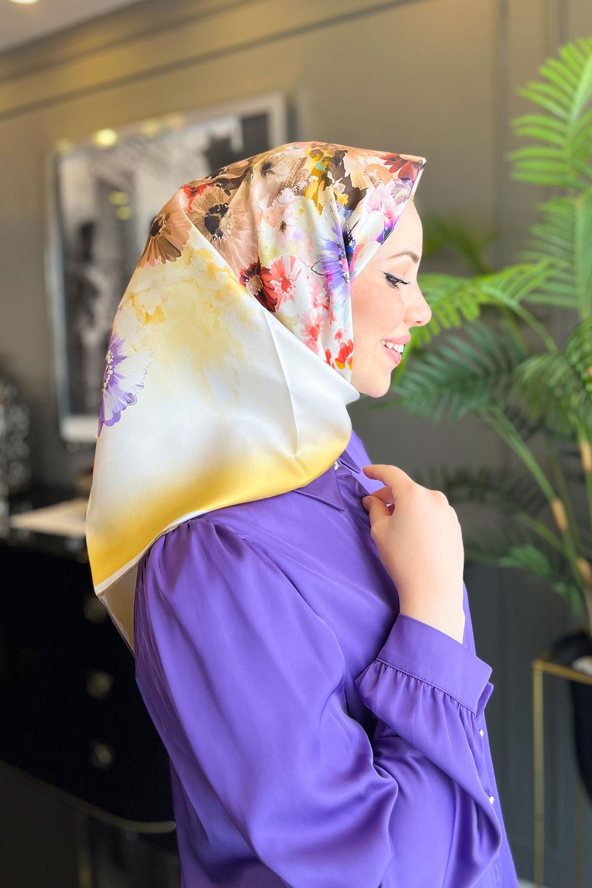 Armine İpek Eşarp 2023 İlkbahar-Yaz - 8949D-06 - Tivil