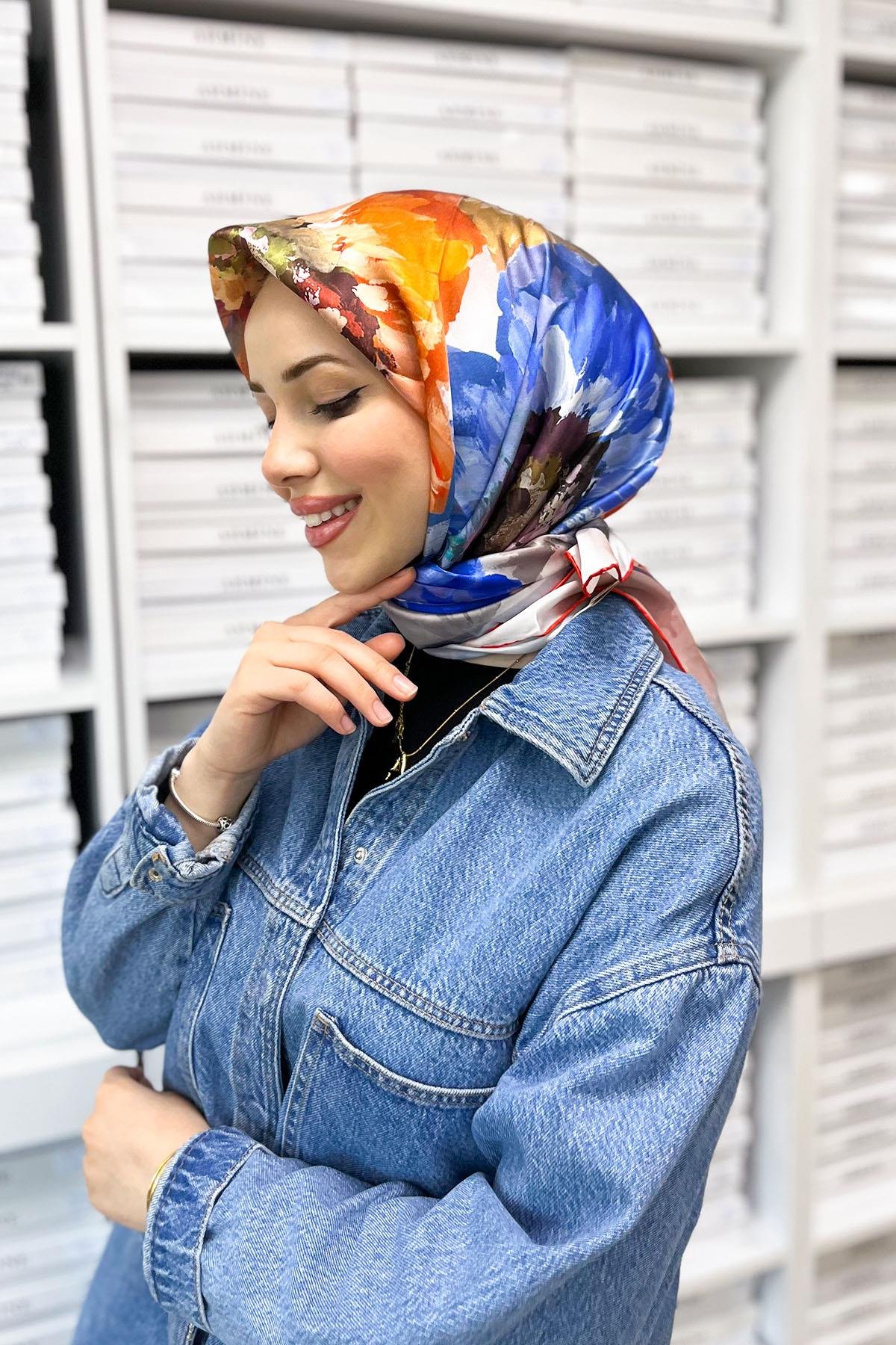 Armine İpek Eşarp 2023 İlkbahar-Yaz - 8951D-36 - Tivil