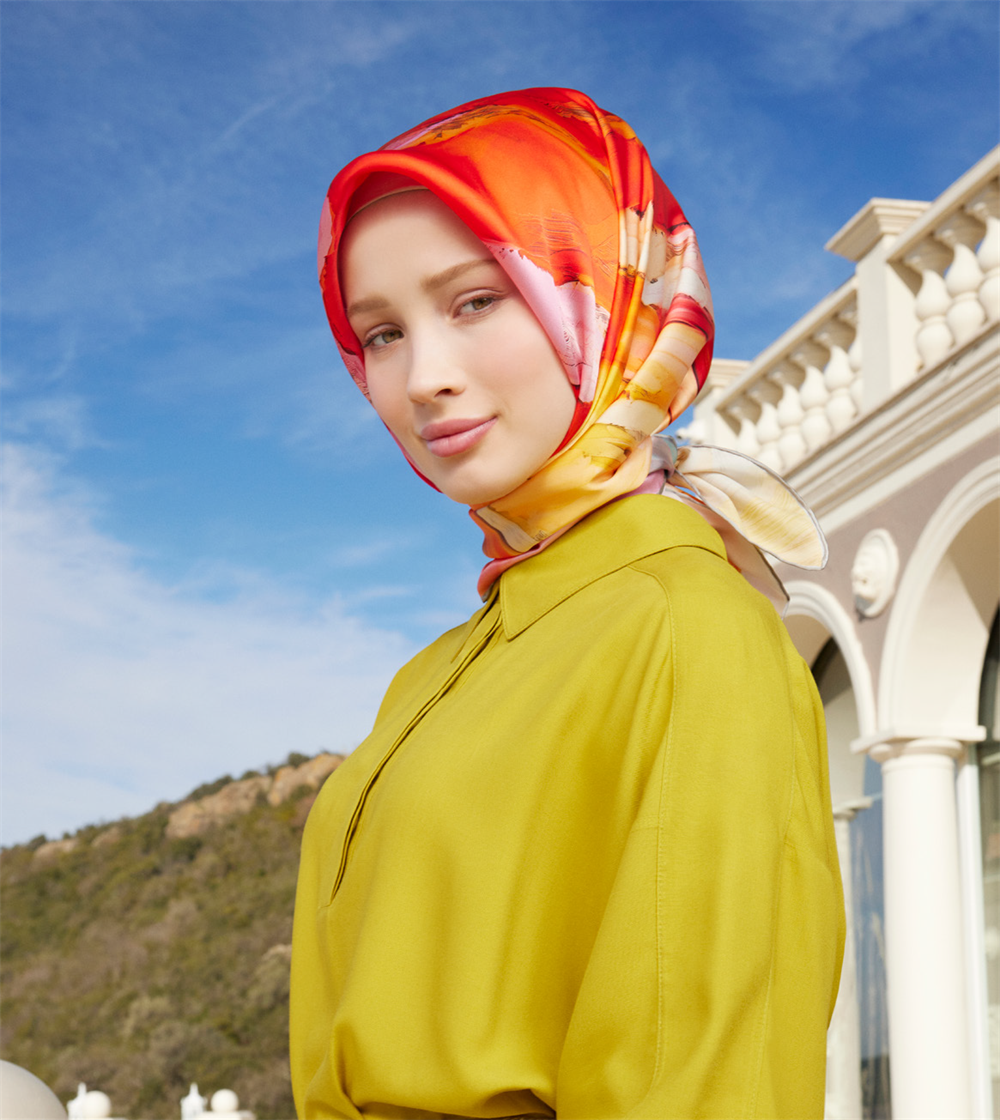 Armine İpek Eşarp 2023 İlkbahar-Yaz - 8958D-09 - Tivil