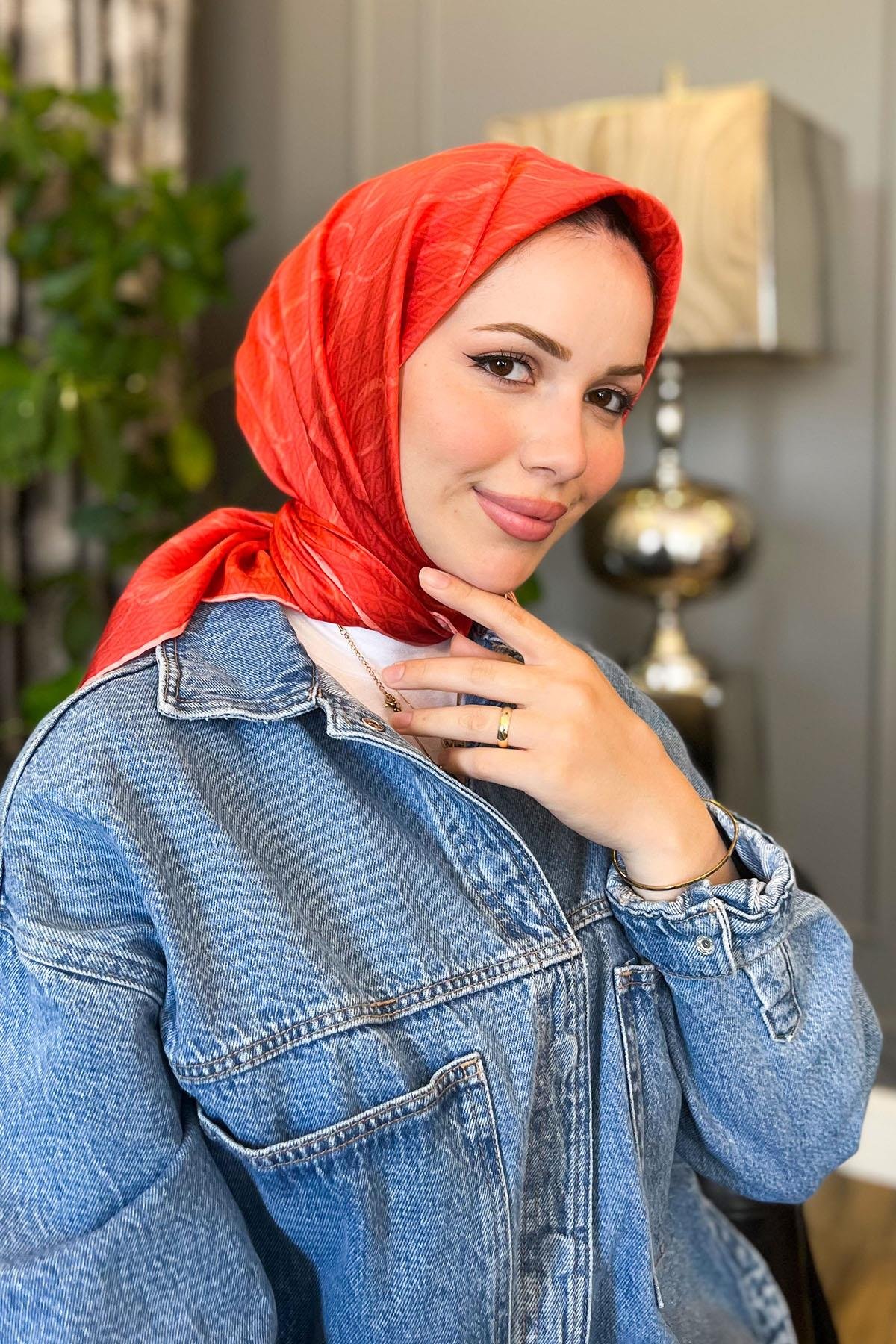 Armine İpek Eşarp 2023 İlkbahar-Yaz - 8925D-43 - Tivil