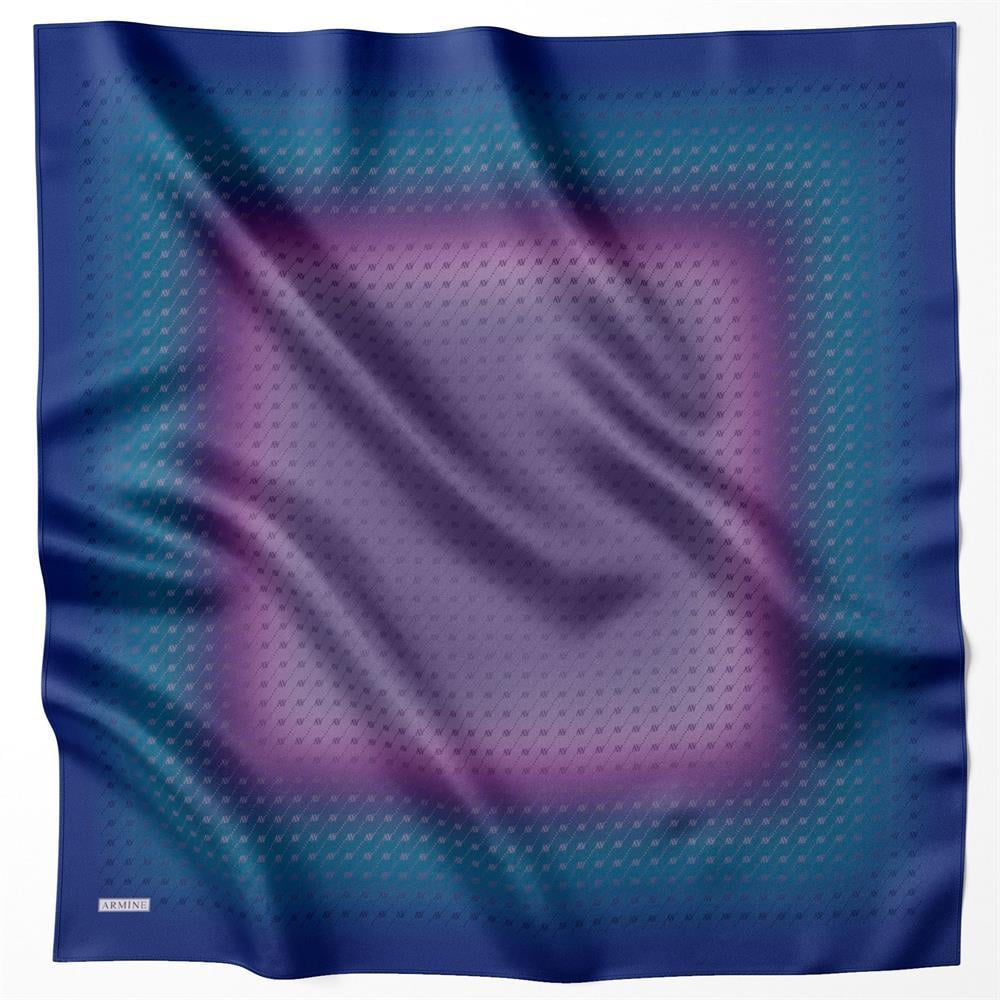 Armine İpek Eşarp 2023/2024 Sonbahar Kış - 9003D-09 - Sura - Renkli Monogram Modeli