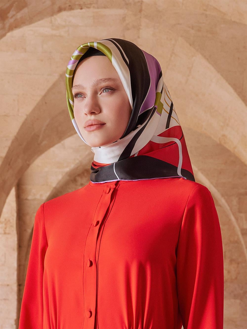 Armine İpek Eşarp 2023/2024 Sonbahar Kış - 9050DS-56 - Sura