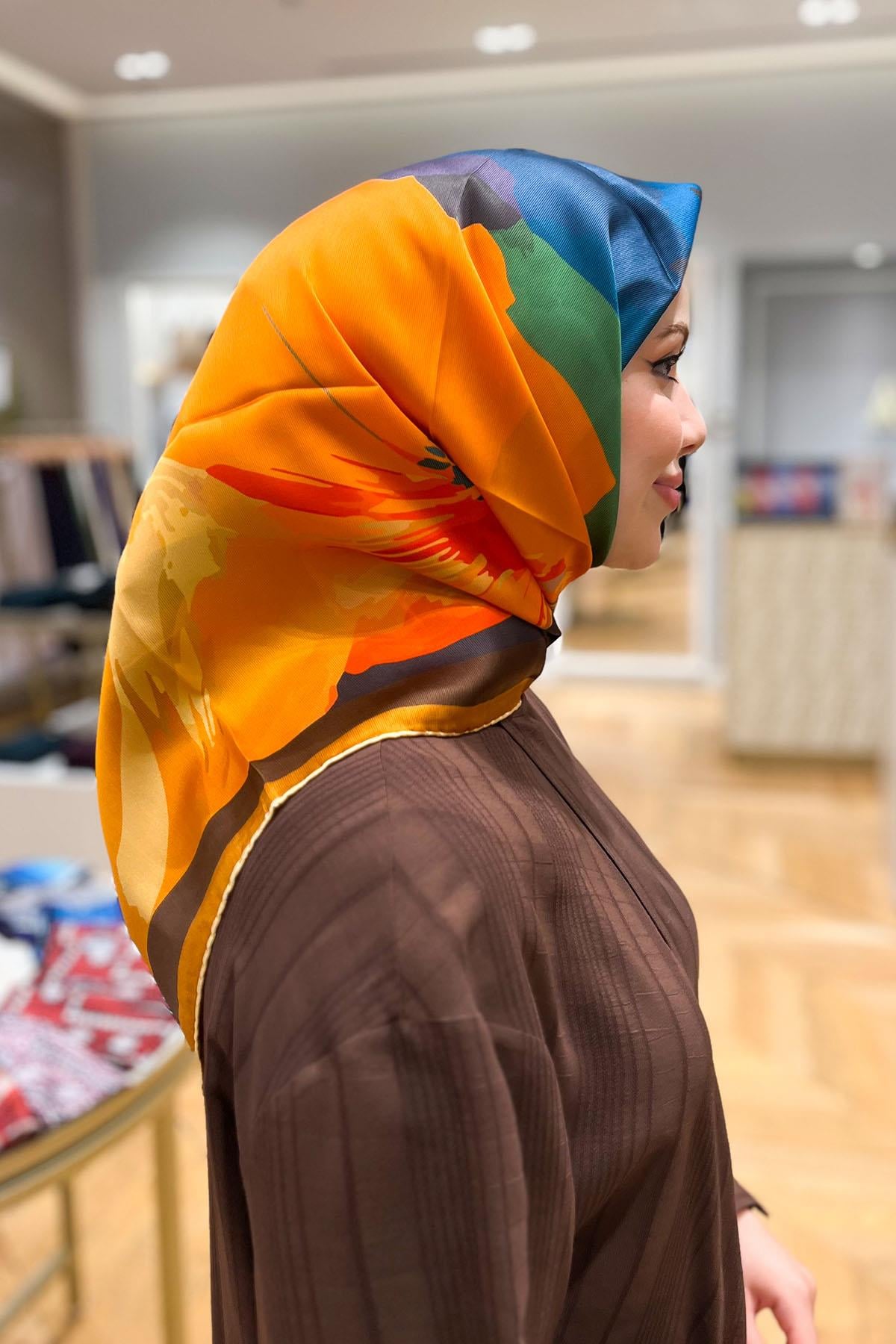 Armine İpek Eşarp 2024 İlkbahar-Yaz - 9145D-09 - Tivil