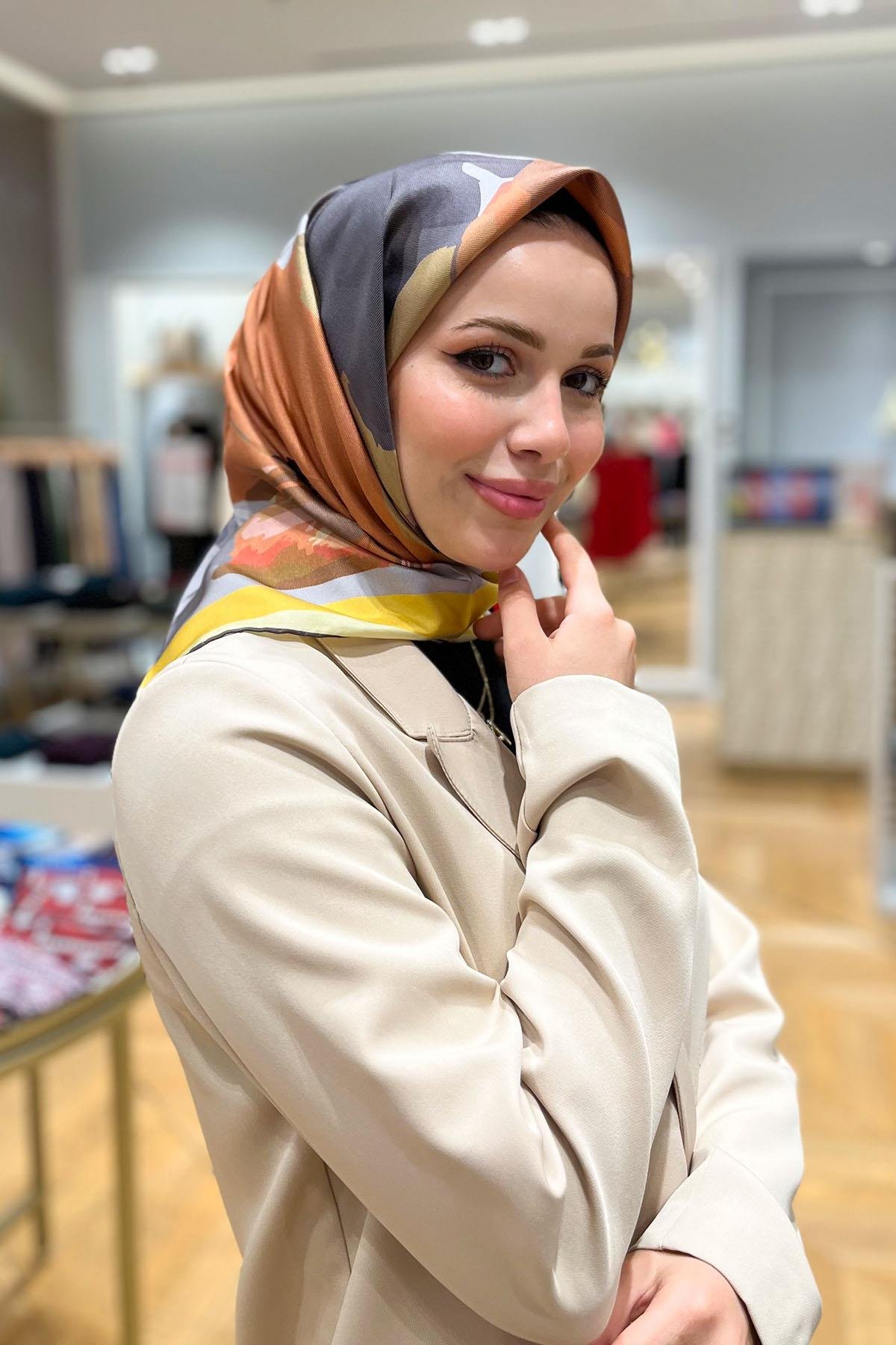 Armine İpek Eşarp 2024 İlkbahar-Yaz - 9145D-37 - Tivil