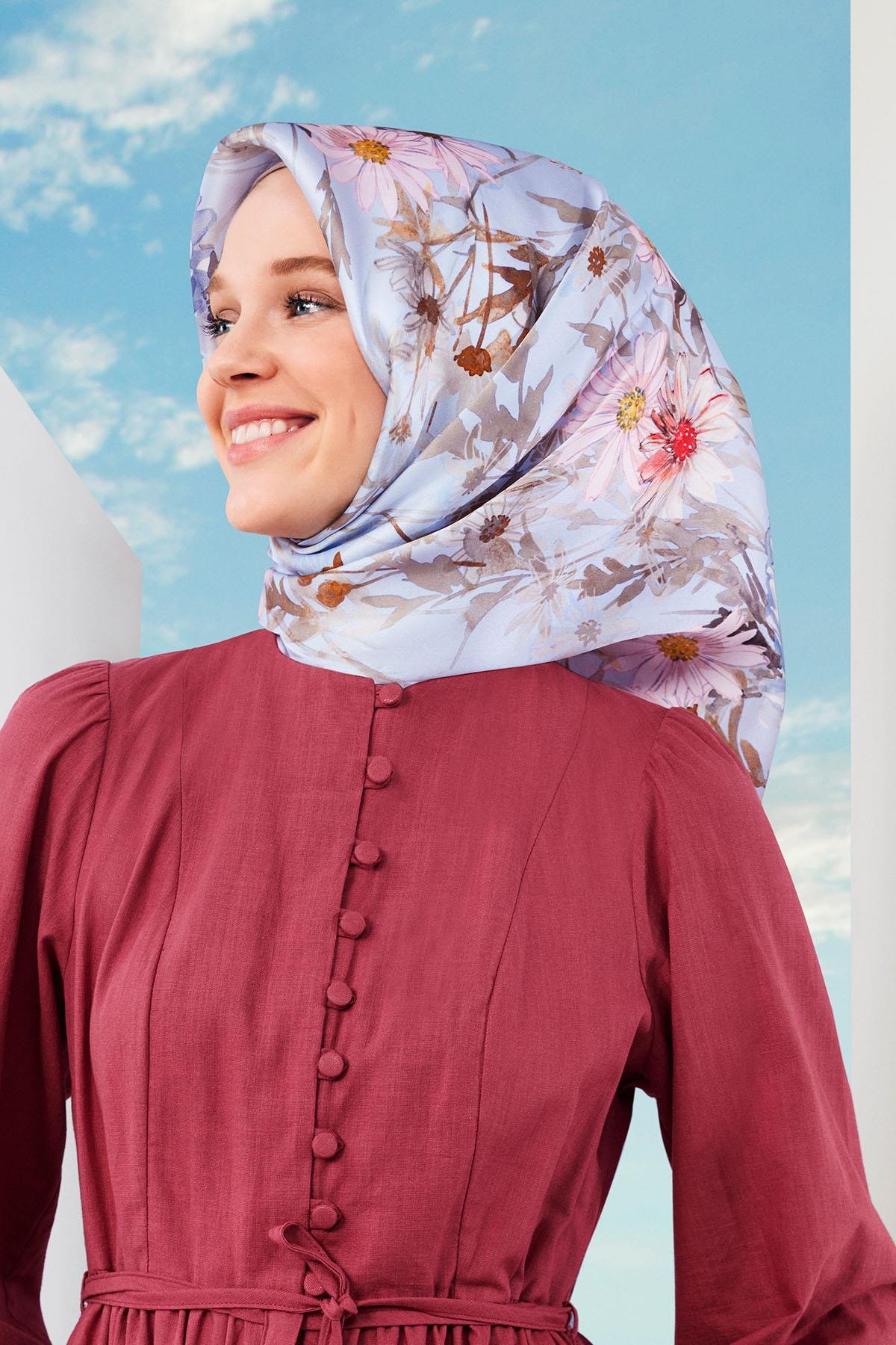 Armine İpek Eşarp 2024 İlkbahar-Yaz - 9129D-07 - Tivil