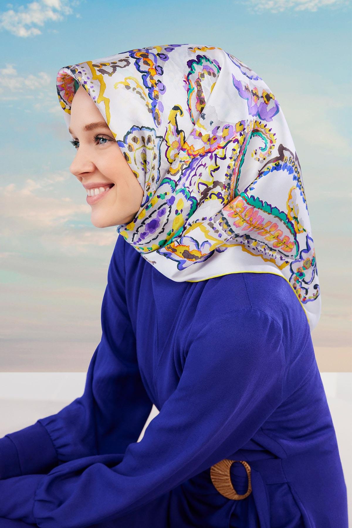 Armine İpek Eşarp 2024 İlkbahar-Yaz - 9130D-83 - Tivil