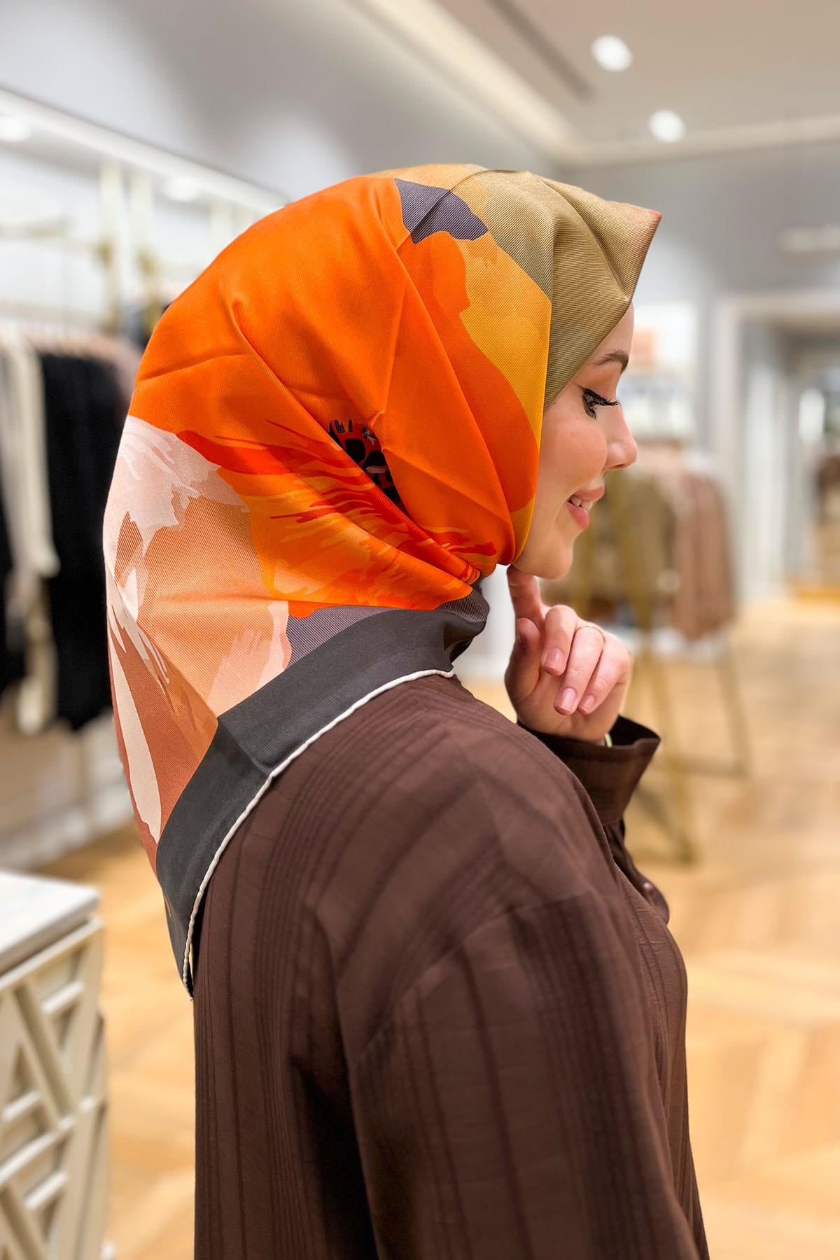 Armine İpek Eşarp 2024 İlkbahar-Yaz - 9145D-34 - Tivil