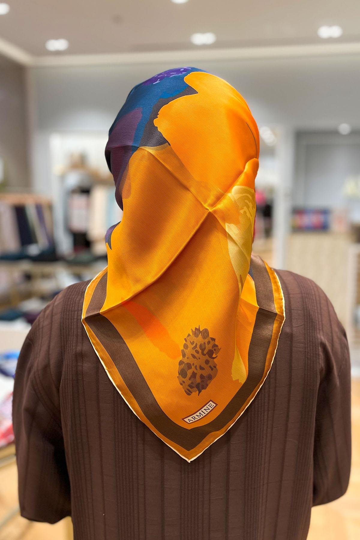 Armine İpek Eşarp 2024 İlkbahar-Yaz - 9145D-09 - Sura