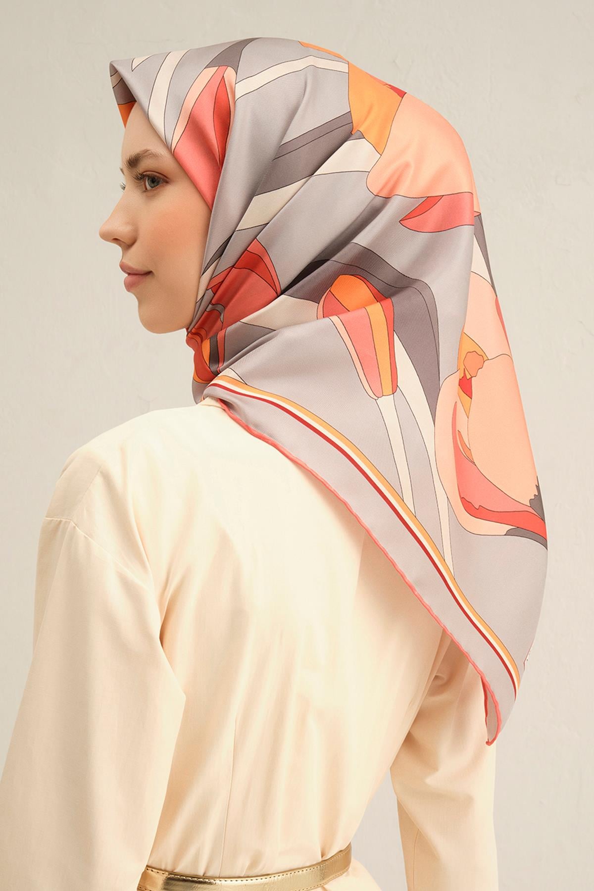Armine İpek Eşarp 2025 İlkbahar-Yaz - 9302D-35 - Tivil
