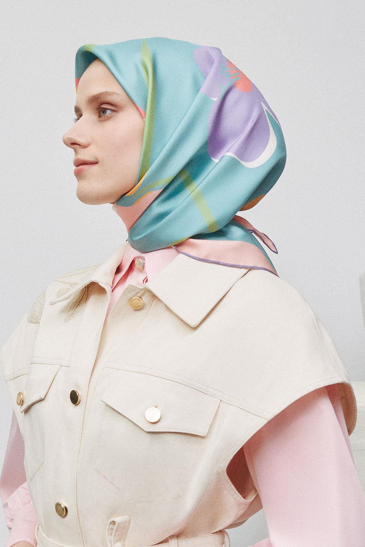 Armine İpek Eşarp 2025 İlkbahar-Yaz - 9317D-01 - Sura