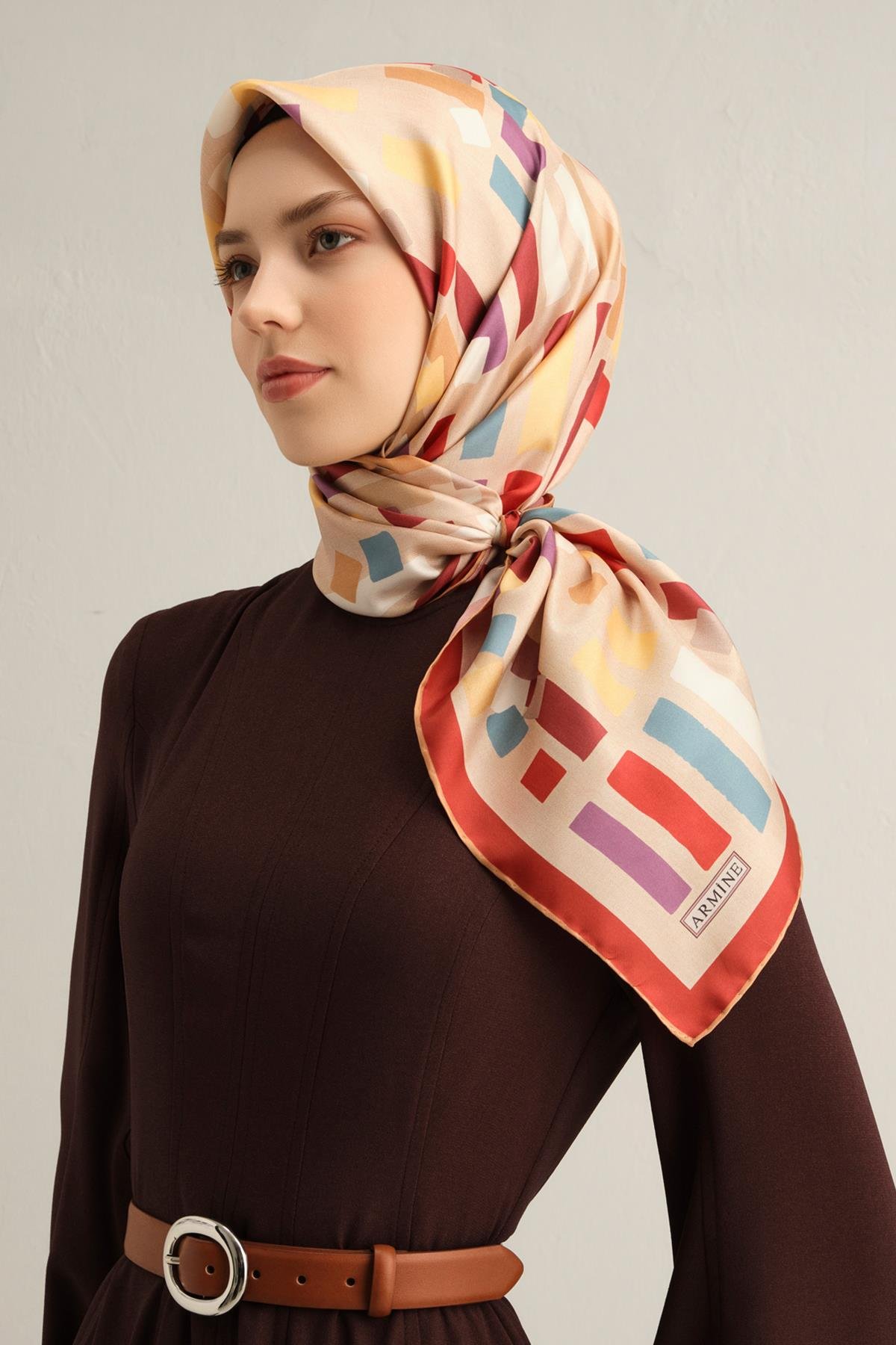 Armine İpek Eşarp 2025 İlkbahar-Yaz - 9341D-80 - Tivil