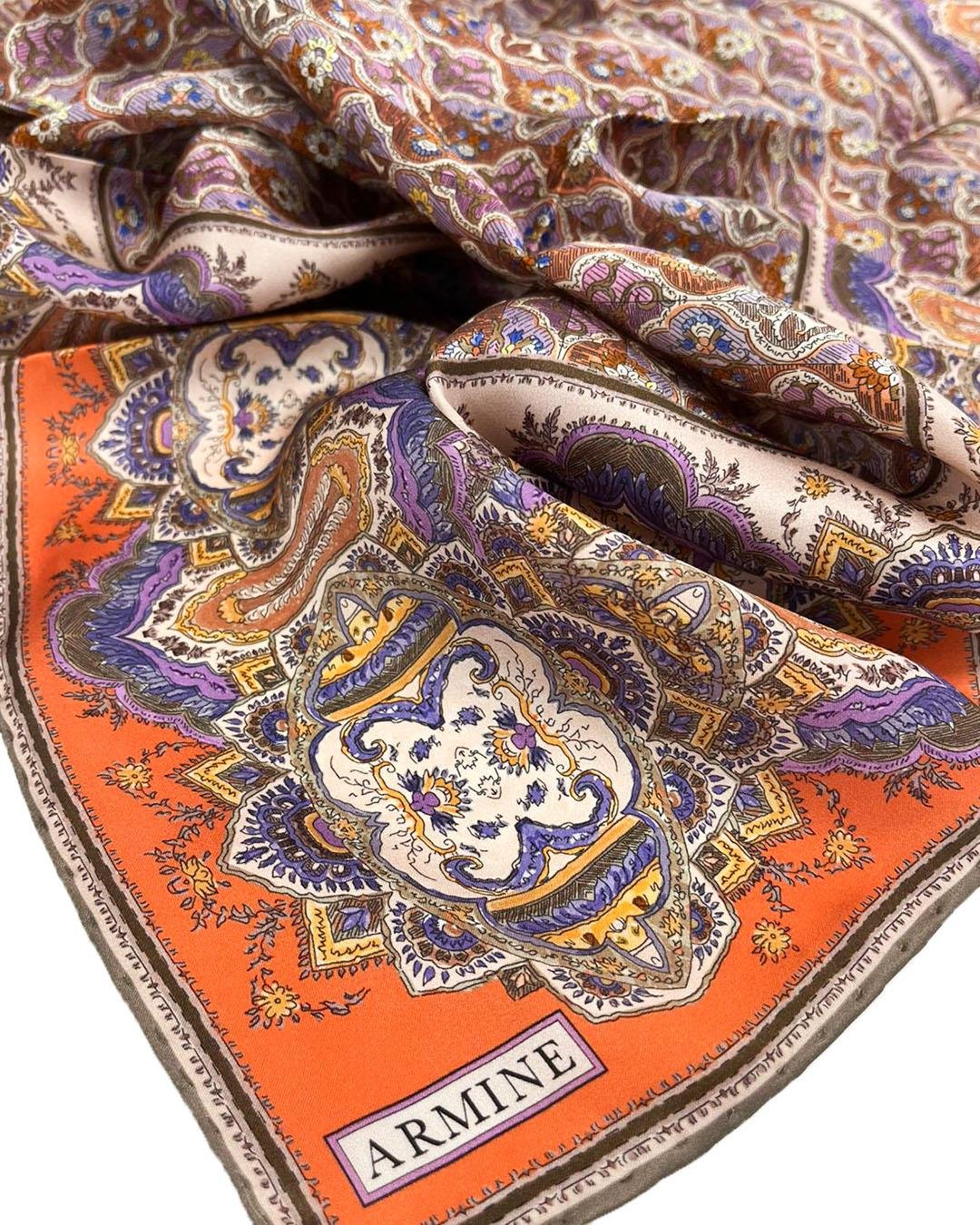 Armine İpek Eşarp 2026 İlkbahar-Yaz - 9518D-34 - Sultan Modeli - Tivil
